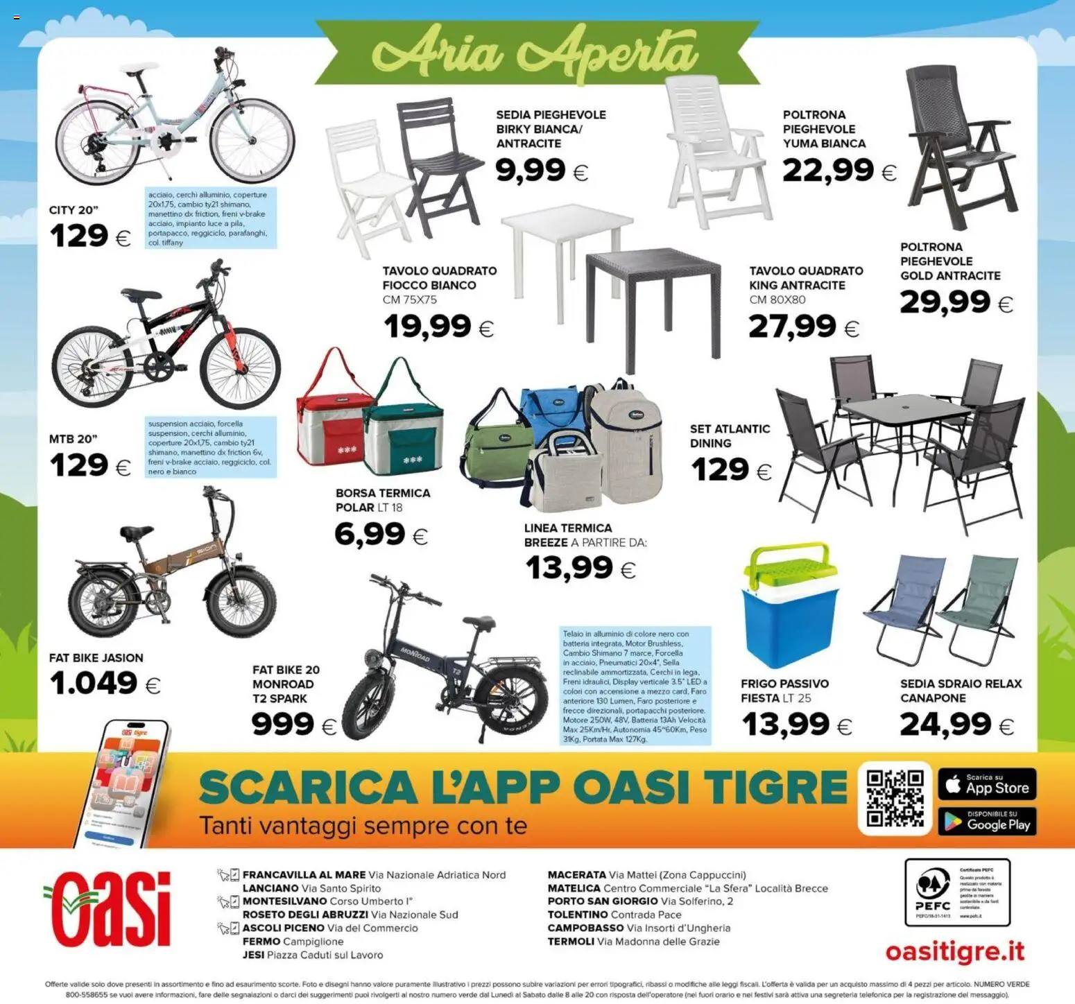 Volantino Oasi del 21.05.2026 | Pagina: 32 | Prodotti: Sedia sdraio, Sdraio, Poltrona, Sedia
