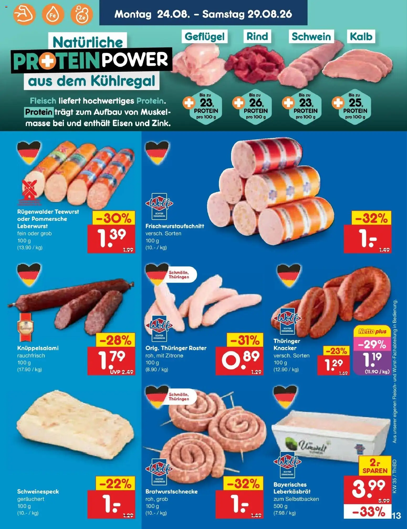 Netto Marken-Discount Prospekt Thiendorf – gültig ab 24.08.2026 | Seite: 19 | Produkte: Zitrone, Fleisch