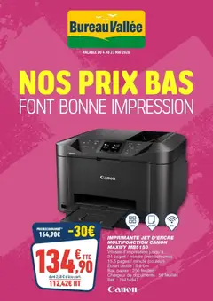 Bureau Vallée - Prévisualisation de Bureau Vallée - Nos prix bas font bonne impression valide à partir de 04.05.2026