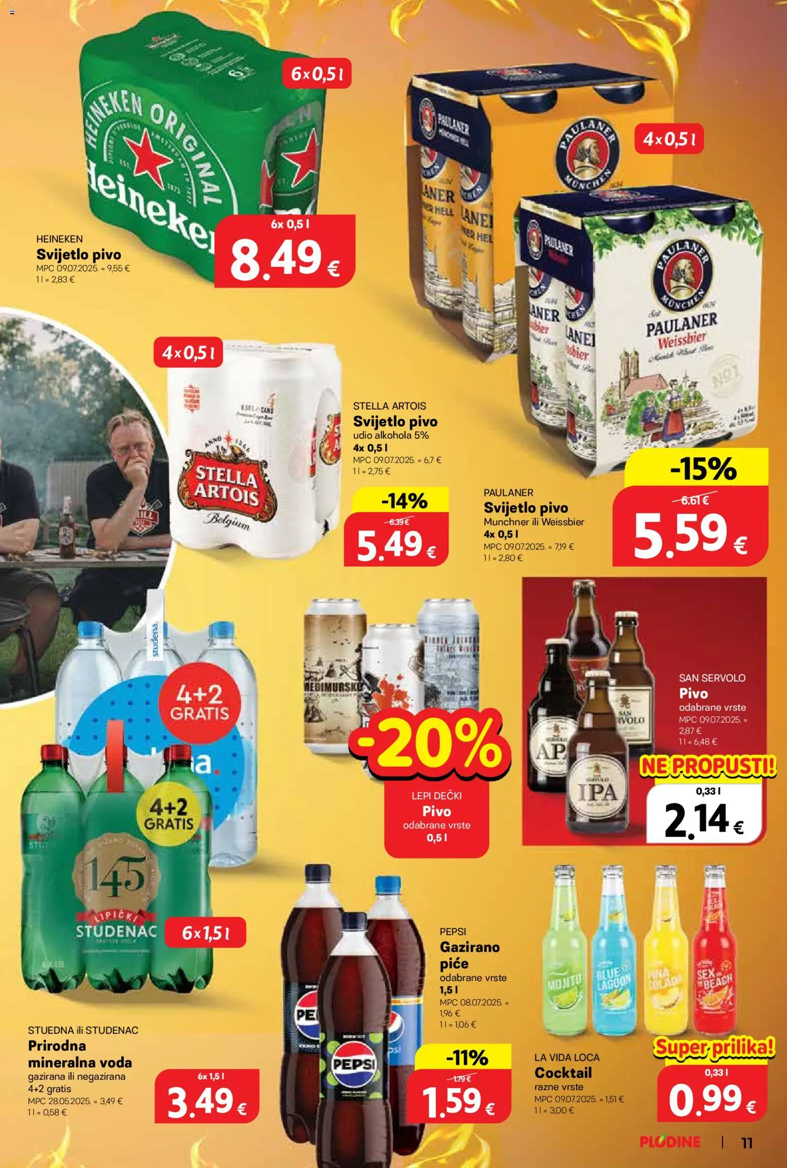 Plodine katalog | vrijedi od 29.04.2026 | Stranica: 11 | Proizvodi: Hell, Pepsi, Pivo, Heineken