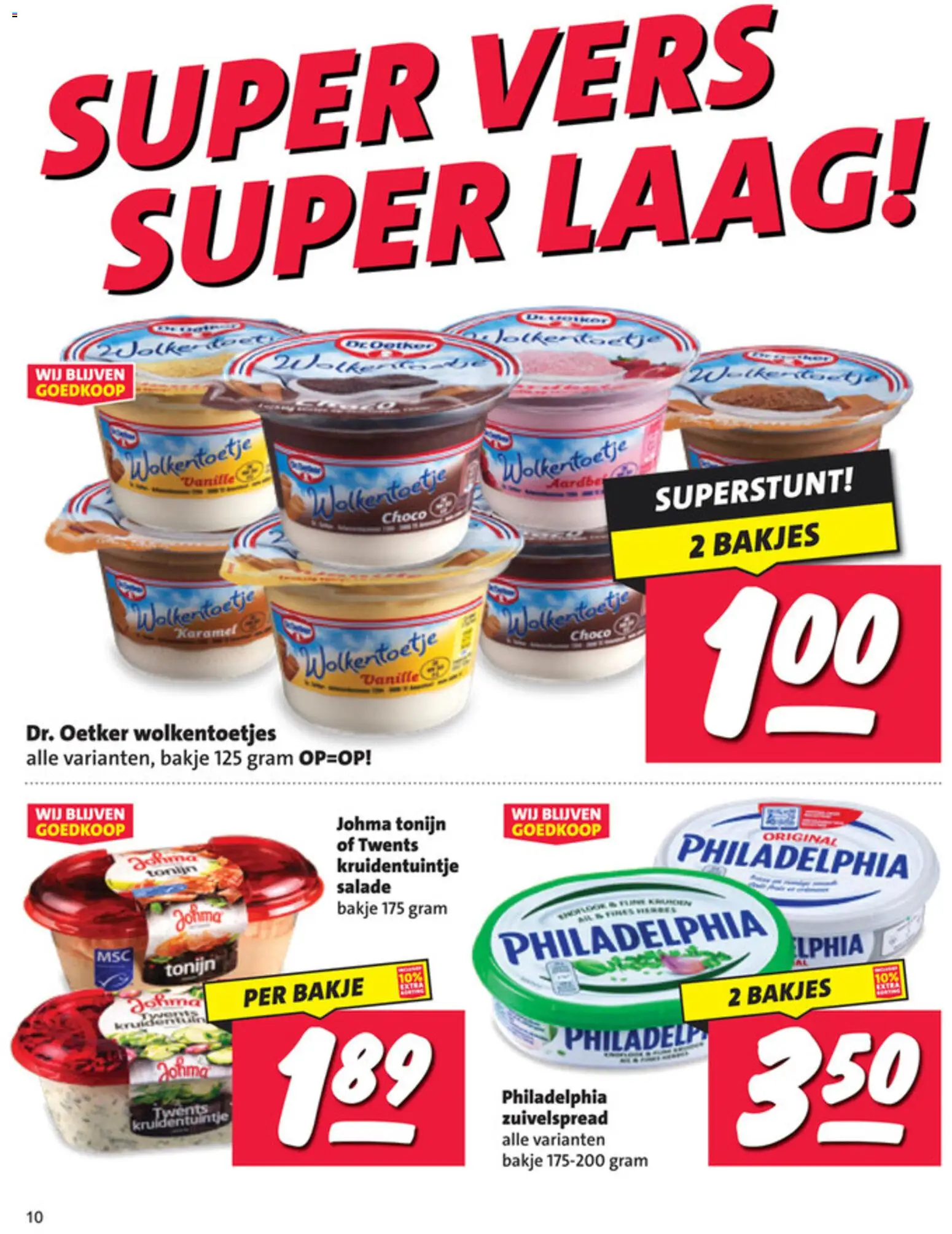 {H1} | Pagina: 10 | Producten: Salade, Tonijn, Pavilon