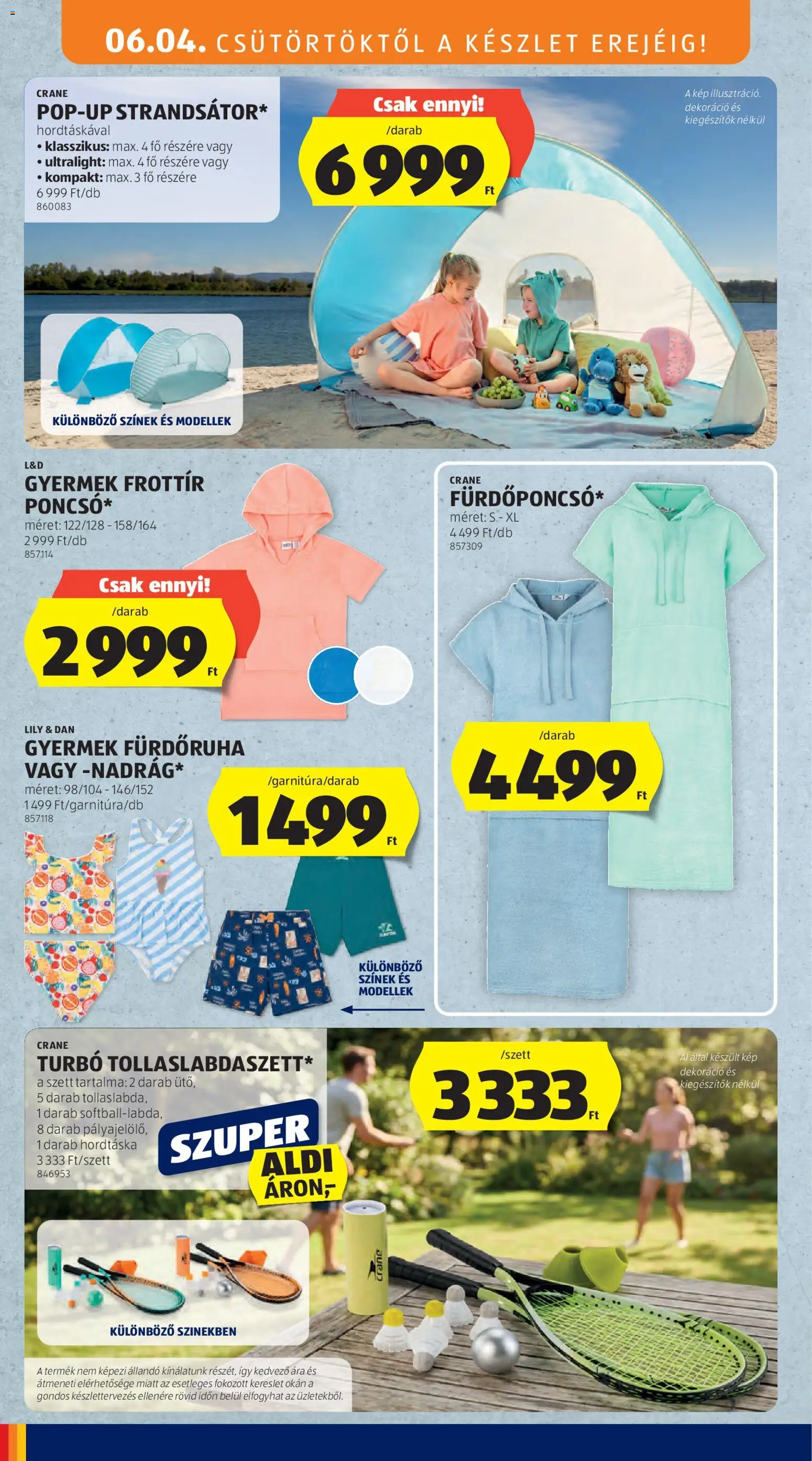 Aldi akciós ujság - amely érvényes a következő dátumtól: 04.06.2026 | Oldal: 28 | Termékek: Dekoráció, Fürdőruha
