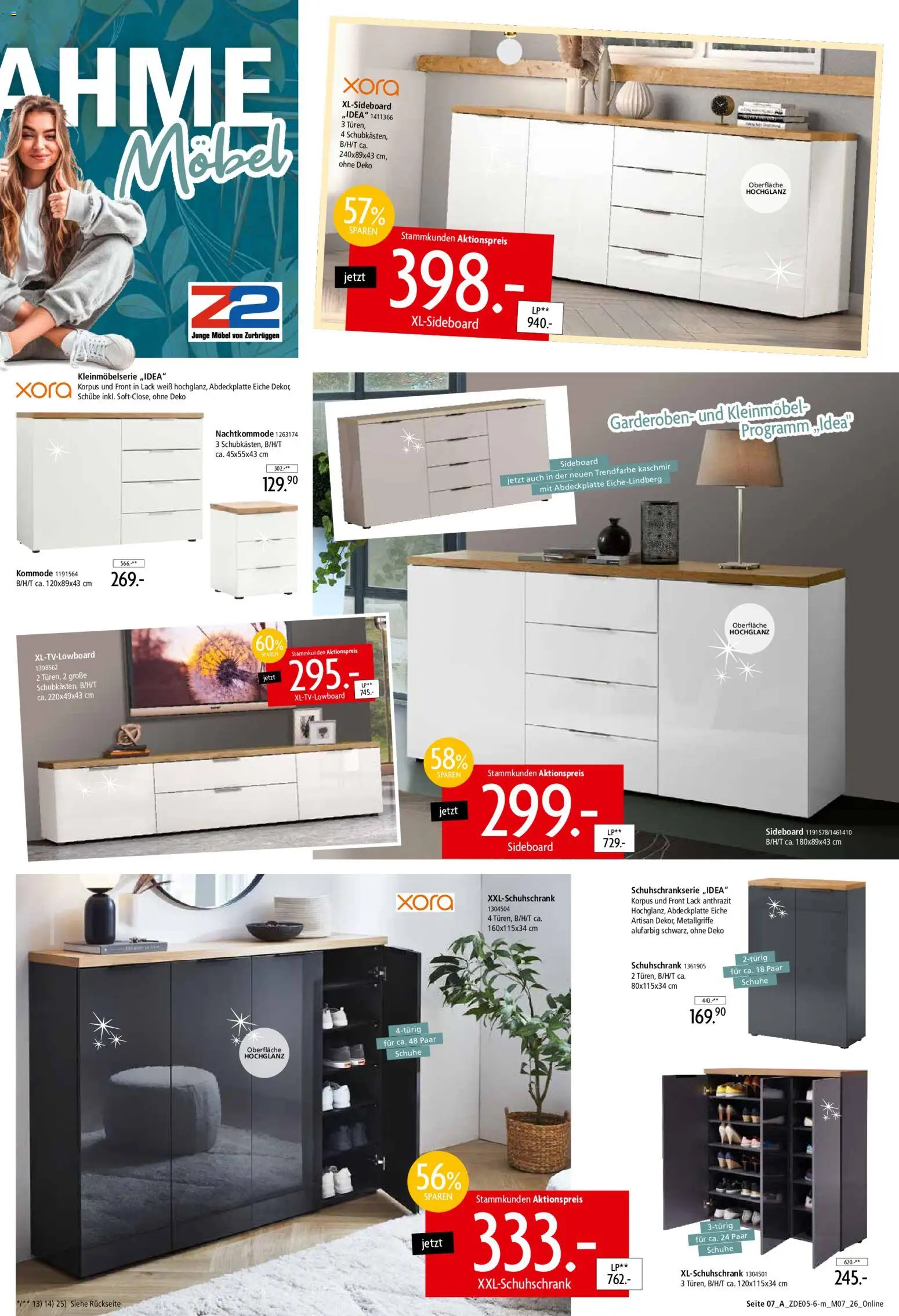 Zurbrüggen Z2 Mitnahme Möbel – gültig ab 16.05.2026 | Seite: 13 | Produkte: Sideboard, Kommode