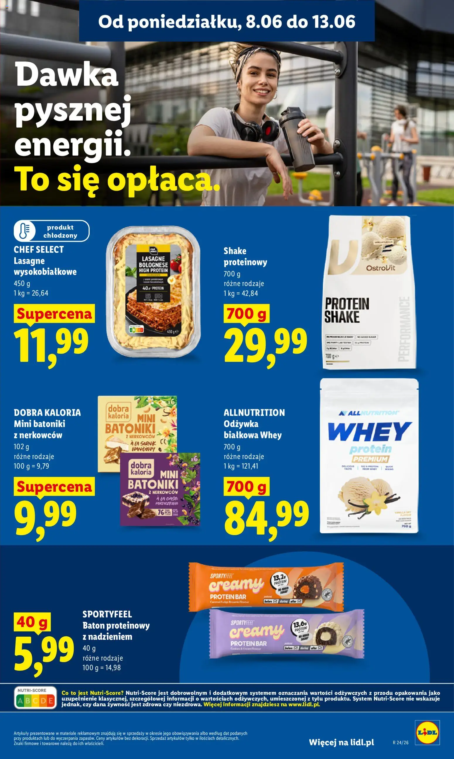 Lidl Polsko leták od 08.06.2026 | Strana: 75 | Produkty: Brownie, Protein bar, Protein, Lasagne