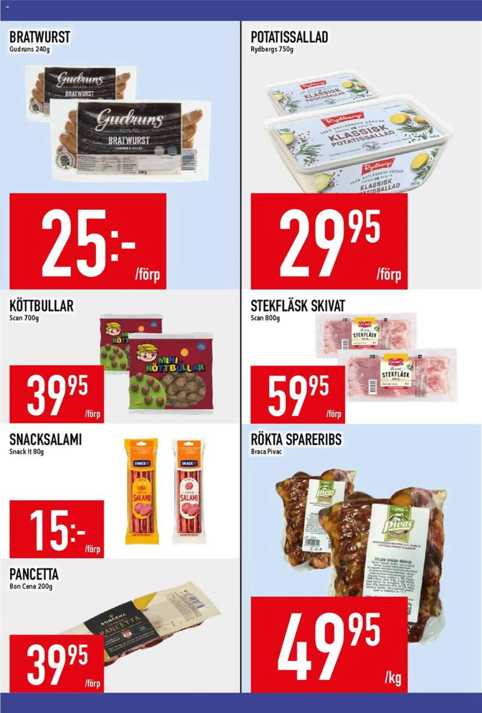 Matdax reklamblad aktuell från 08.06.2026 | Sida: 8 | Produkter: Potatissallad, Köttbullar, Salami