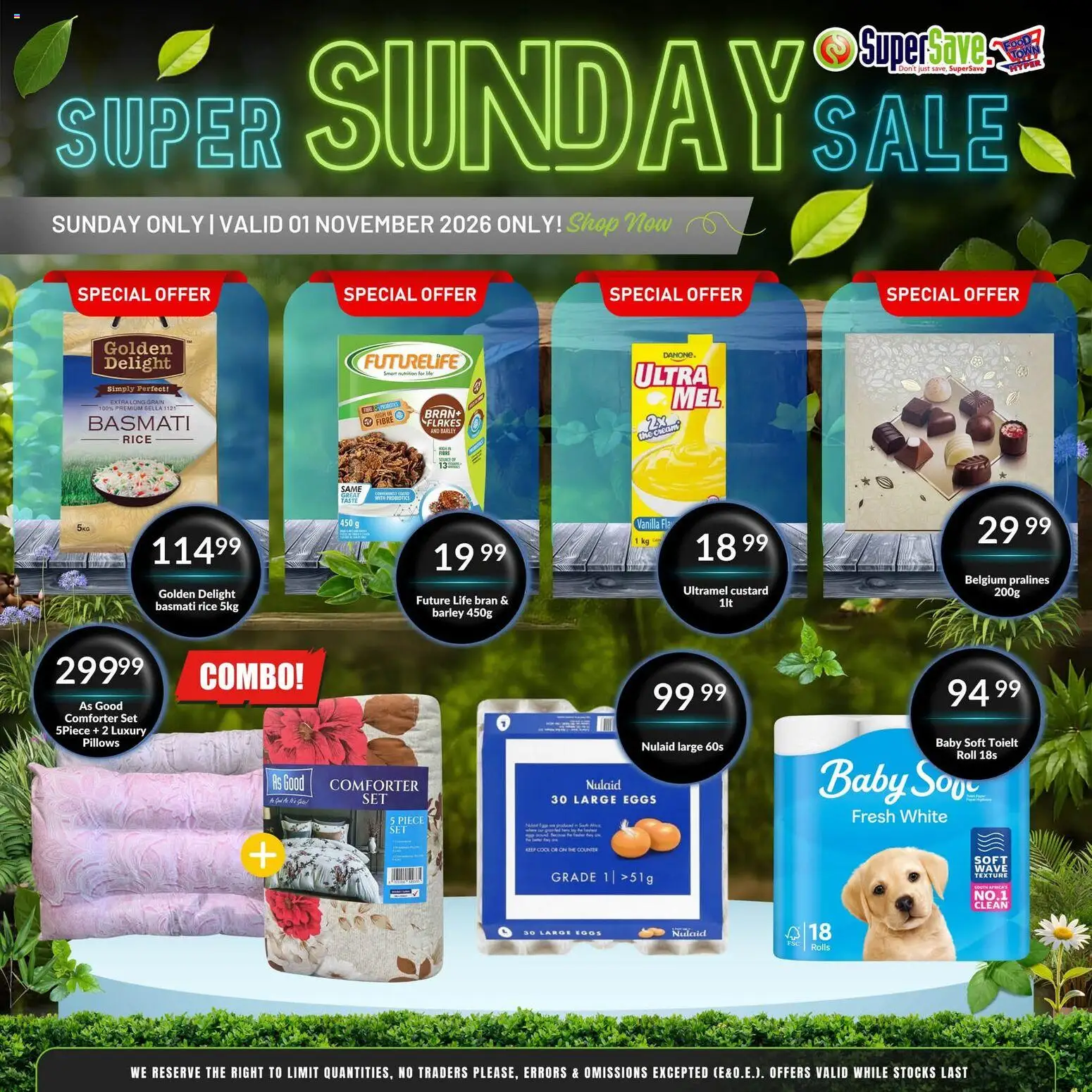 New Super Save catalogue – valid from 01/11/2026 | Page: 2 | Products: Custard, Vanilla, Eggs, Flakes