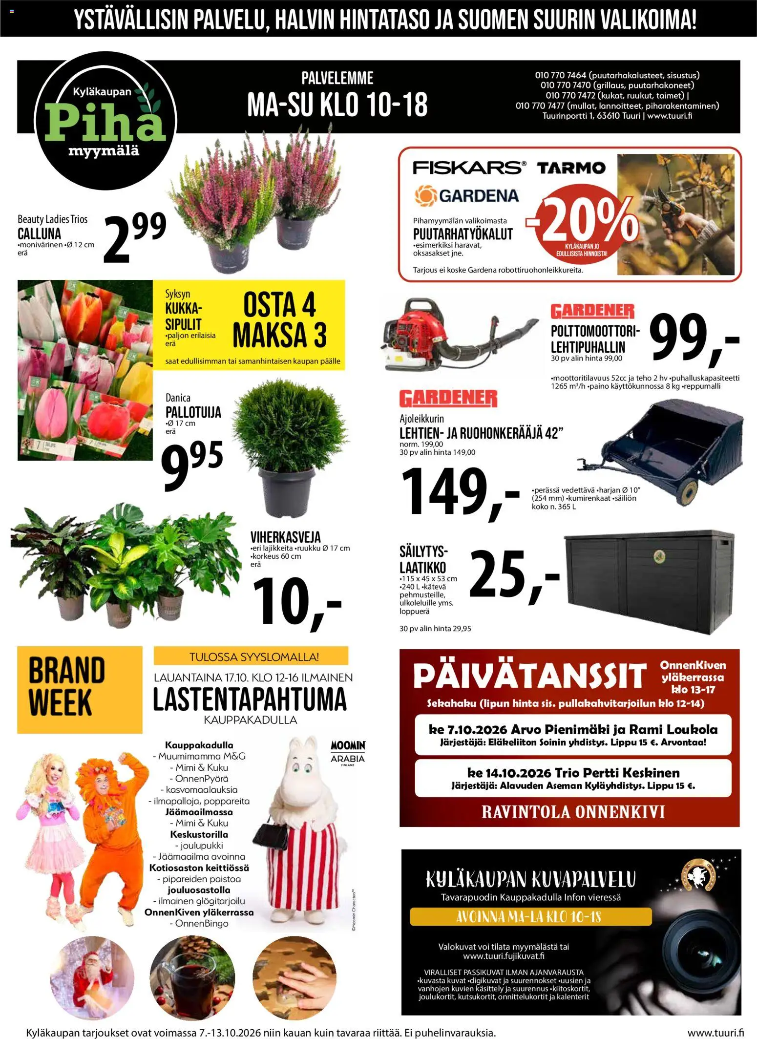 Tuuri tarjoukset – voimassa 07/10/2026 alkaen | Sivu: 7 | Tuotteet: Oksasakset, Laatikko, Voi, Lehtipuhallin