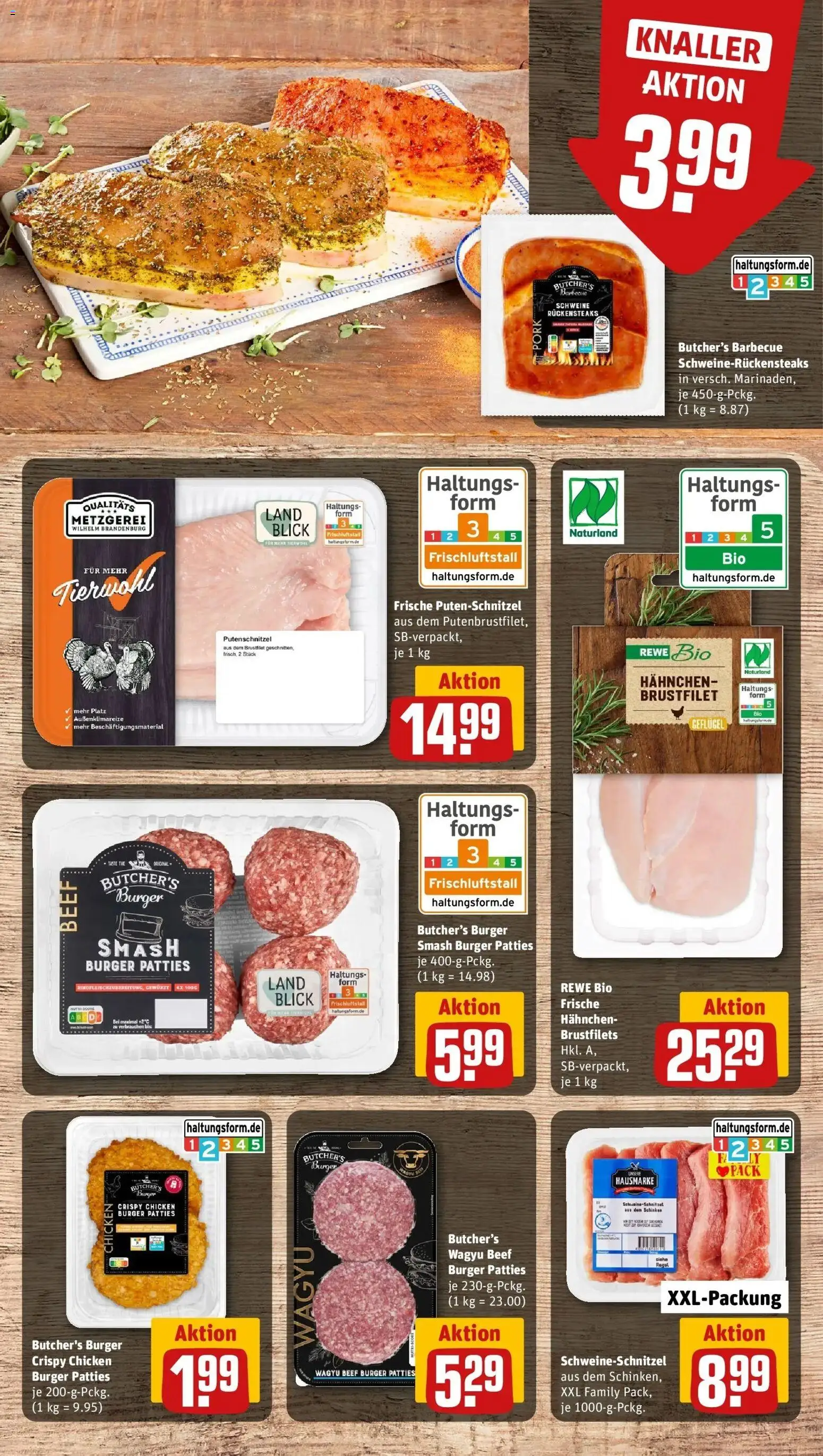 REWE Prospekt ab 03.08.2026 zum Blättern » Angebote | Seite: 8 | Produkte: Hahnchen, Burger, Putenschnitzel, Schinken