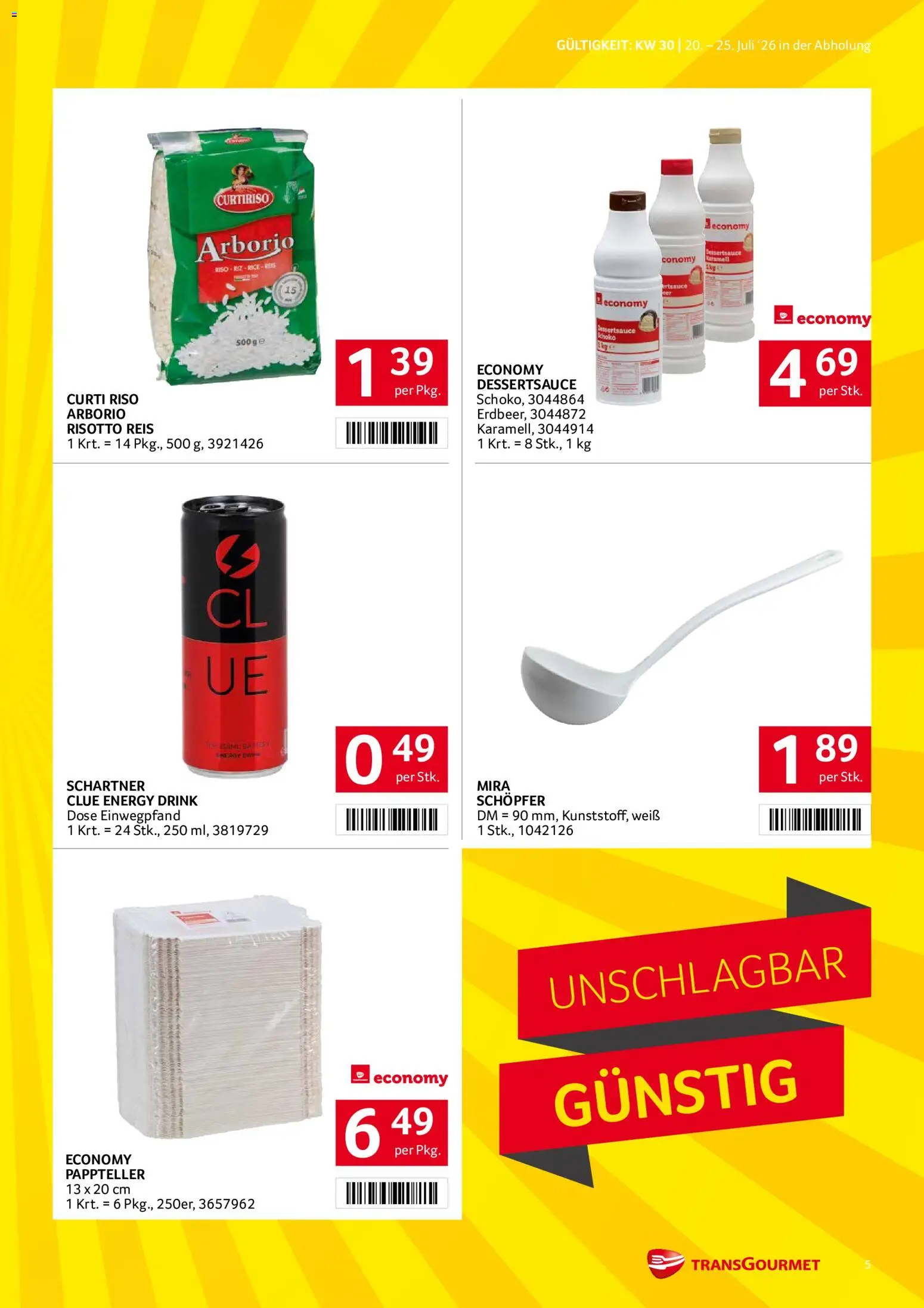Transgourmet Flugblatt gültig ab 20.07.2026 | Seite: 5 | Produkte: Reis