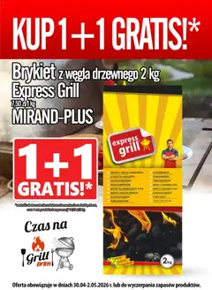 Pogląd oferty "Prim Market promocja - Brykiet Z Węgla Drzewnego Express Grill" - ważna od 30.04.2026