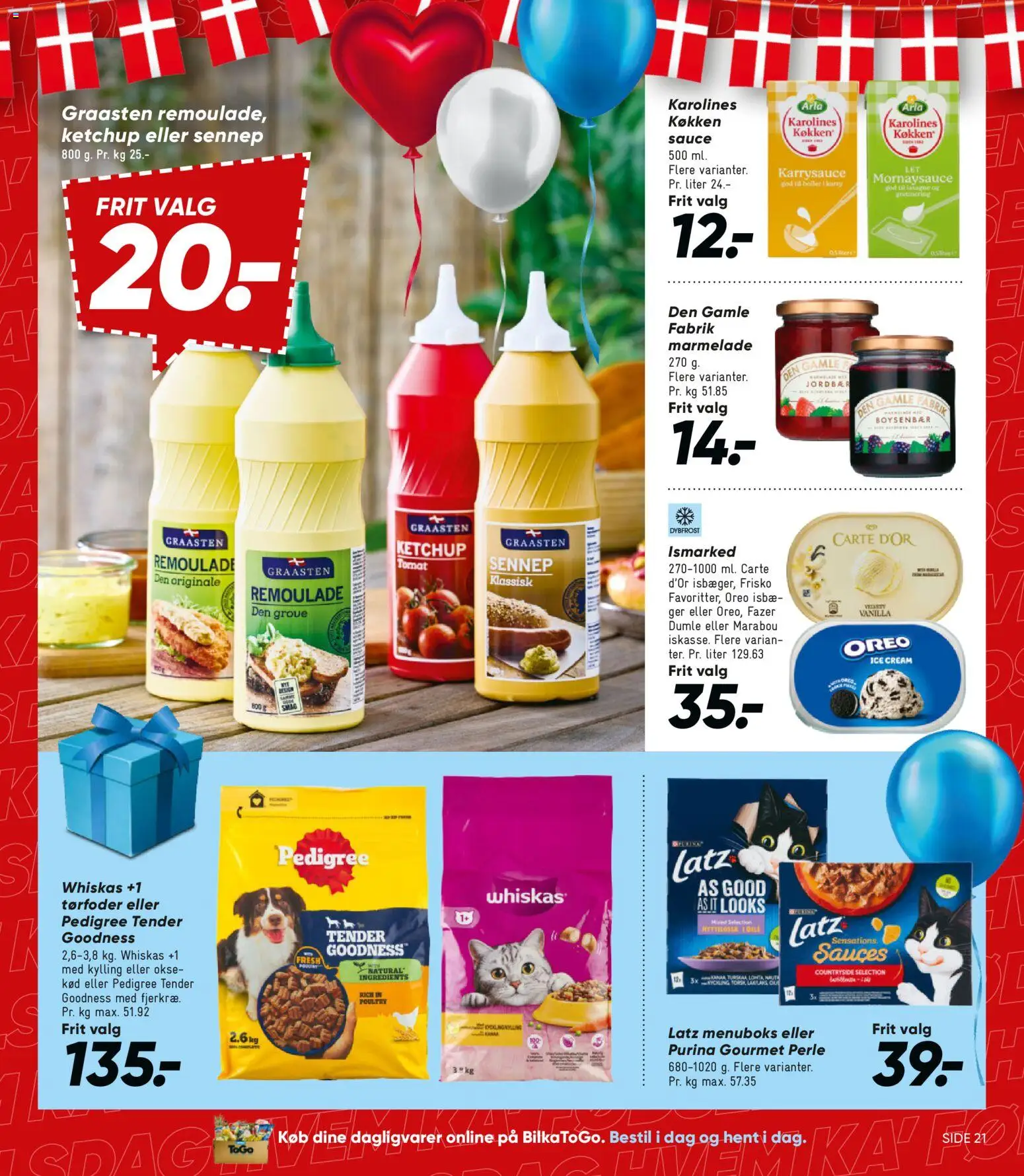 Bilka tilbudsavis – gyldig fra 24/07/2026 | Side: 25 | Produkter: Jordbær, Marmelade, Mornaysauce, Oreo