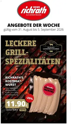 Rewe Prospekt Bergheim ab 31.08.2026 gültig