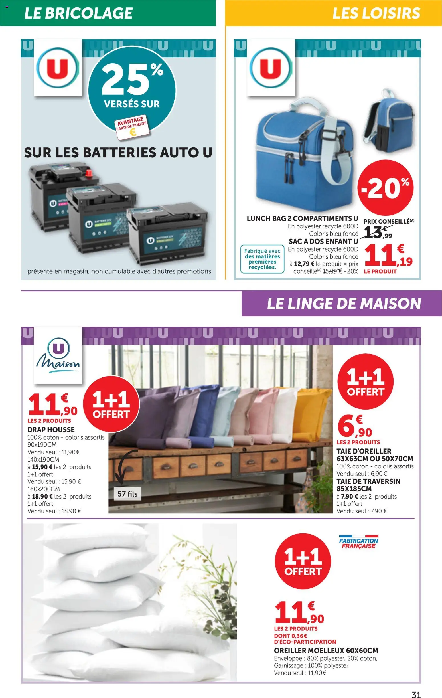{H1} | Page: 31 | Produits: Bricolage, Sac, Taie d'oreiller, Oreiller