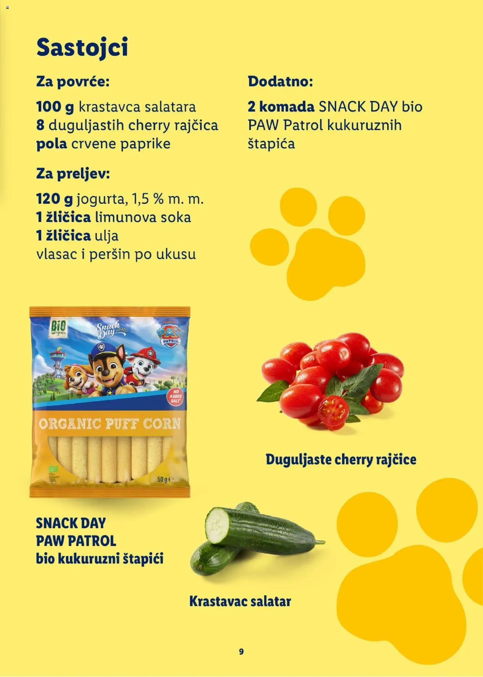 Lidl katalog | vrijedi od 20.07.2026 | Stranica: 9 | Proizvodi: Rajčice, Povrće, Štapići, Peršin