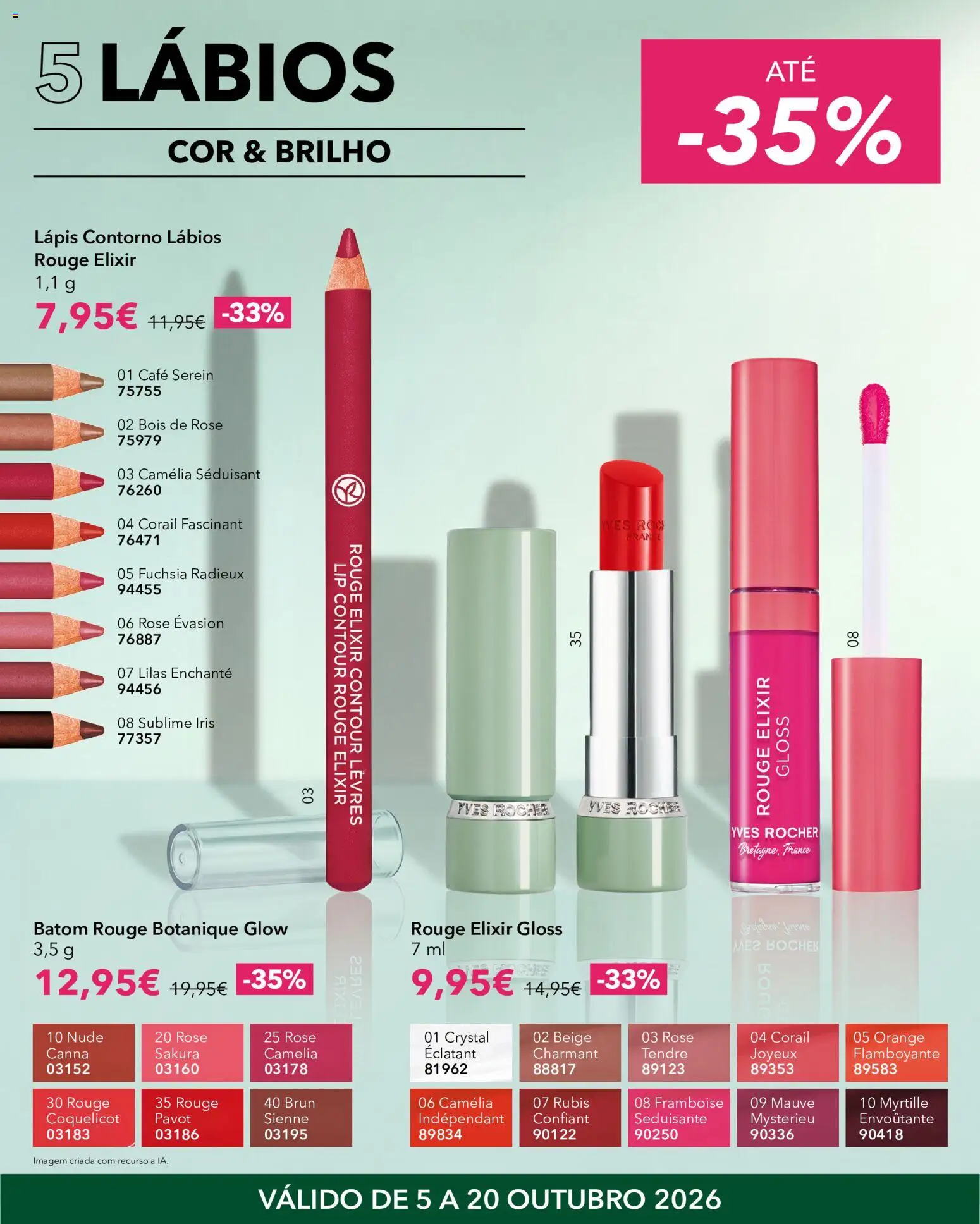 Yves Rocher Beauty glam │ válido de 05/10/2026 | Página: 6 | Produtos: Gloss, Batom, Café