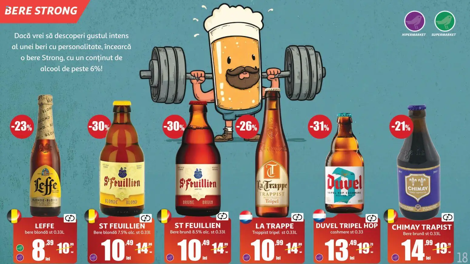 Noul catalog Auchan – valabil de la 10.06.2026 | Pagină: 18 | Produse: Bere, Pește