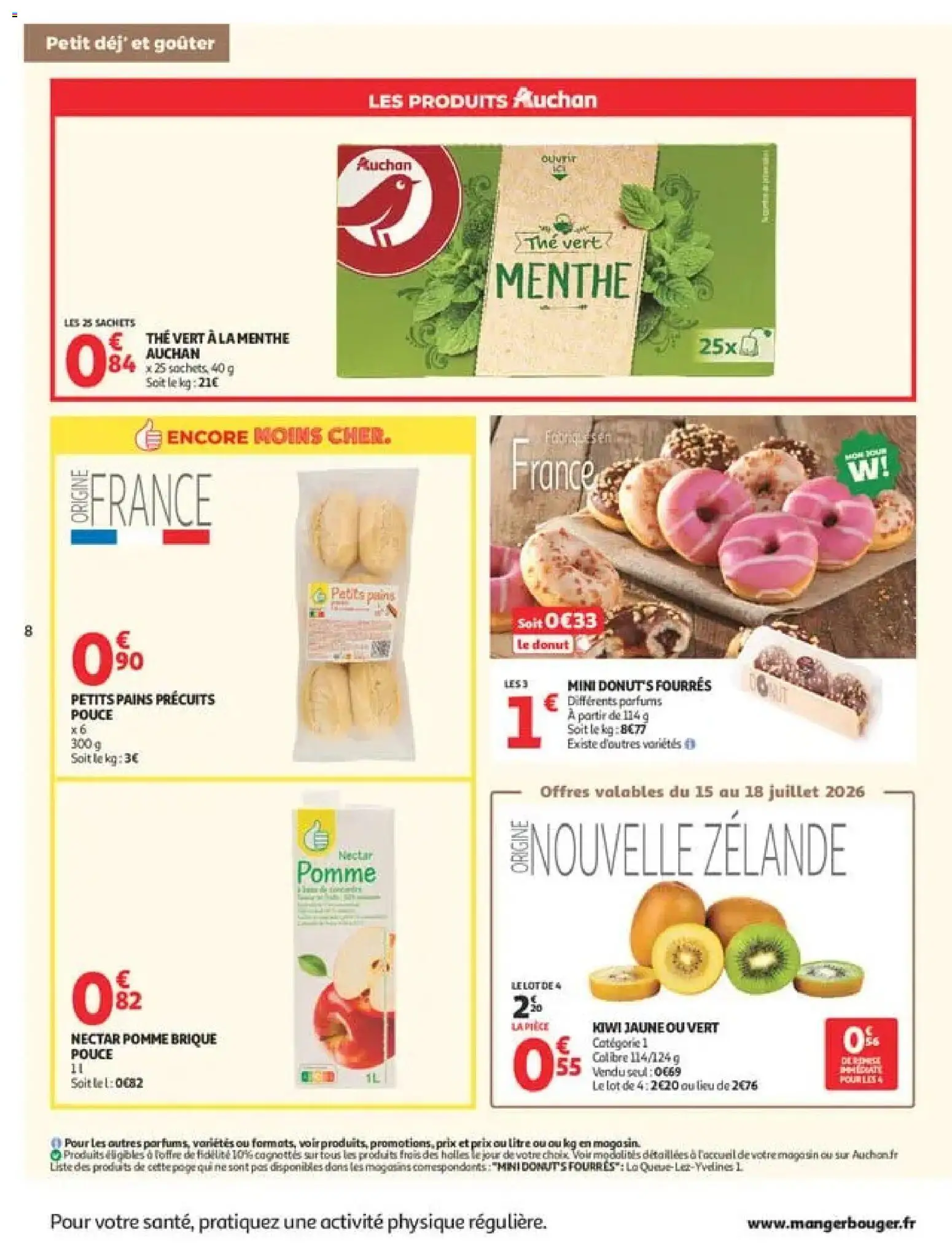 {H1} | Page: 8 | Produits: Donut, Menthe, Pomme, Kiwi