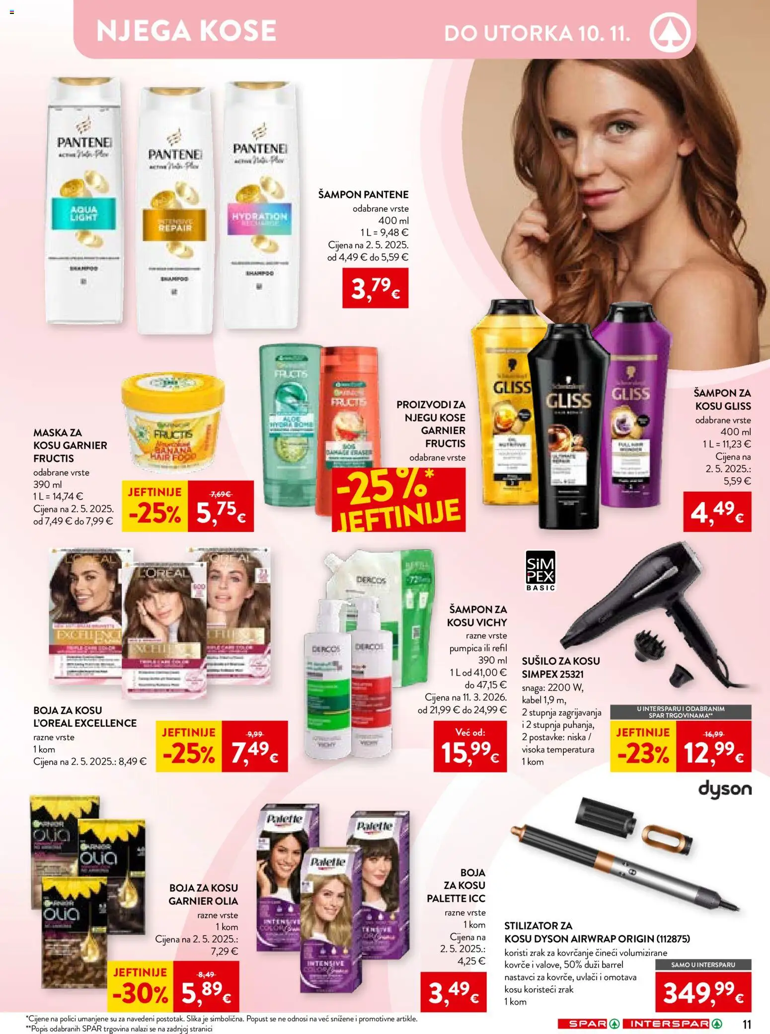 Spar katalog | vrijedi od 21.10.2026 | Stranica: 11 | Proizvodi: Sušilo za kosu, Boja za kosu, Kabel, Garnier