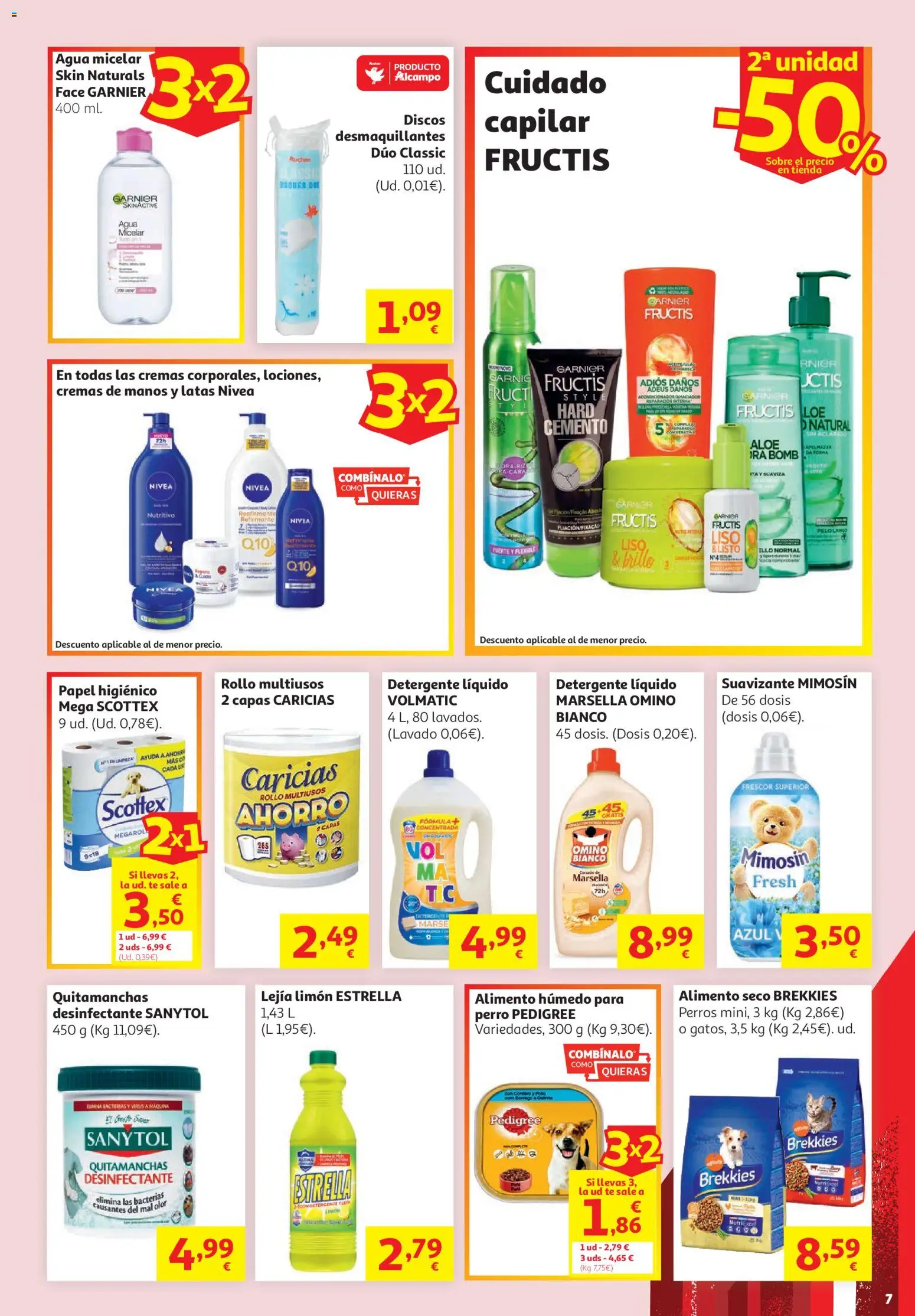 Alcampo - Supermercado │ válido desde el 16.06.2026 | Página: 7 | Productos: Agua micelar, Quitamanchas, Té, Detergente líquido