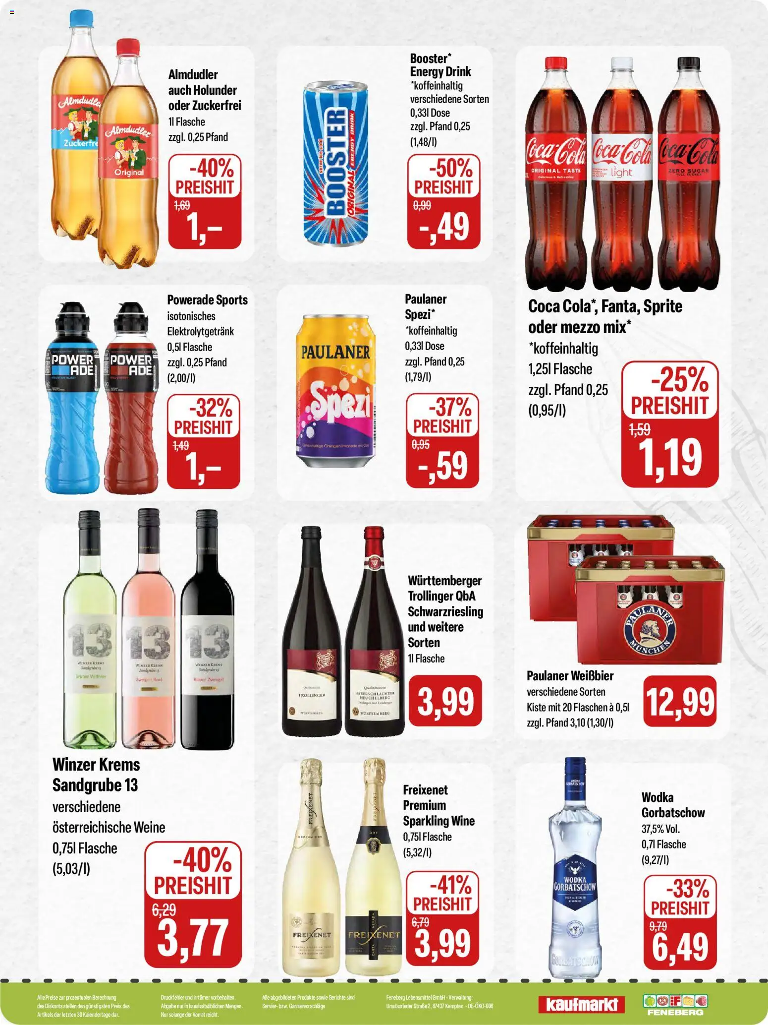 Feneberg Angebote – gültig ab 21.05.2026 | Seite: 16 | Produkte: Energy, Freixenet, Weißbier, Powerade