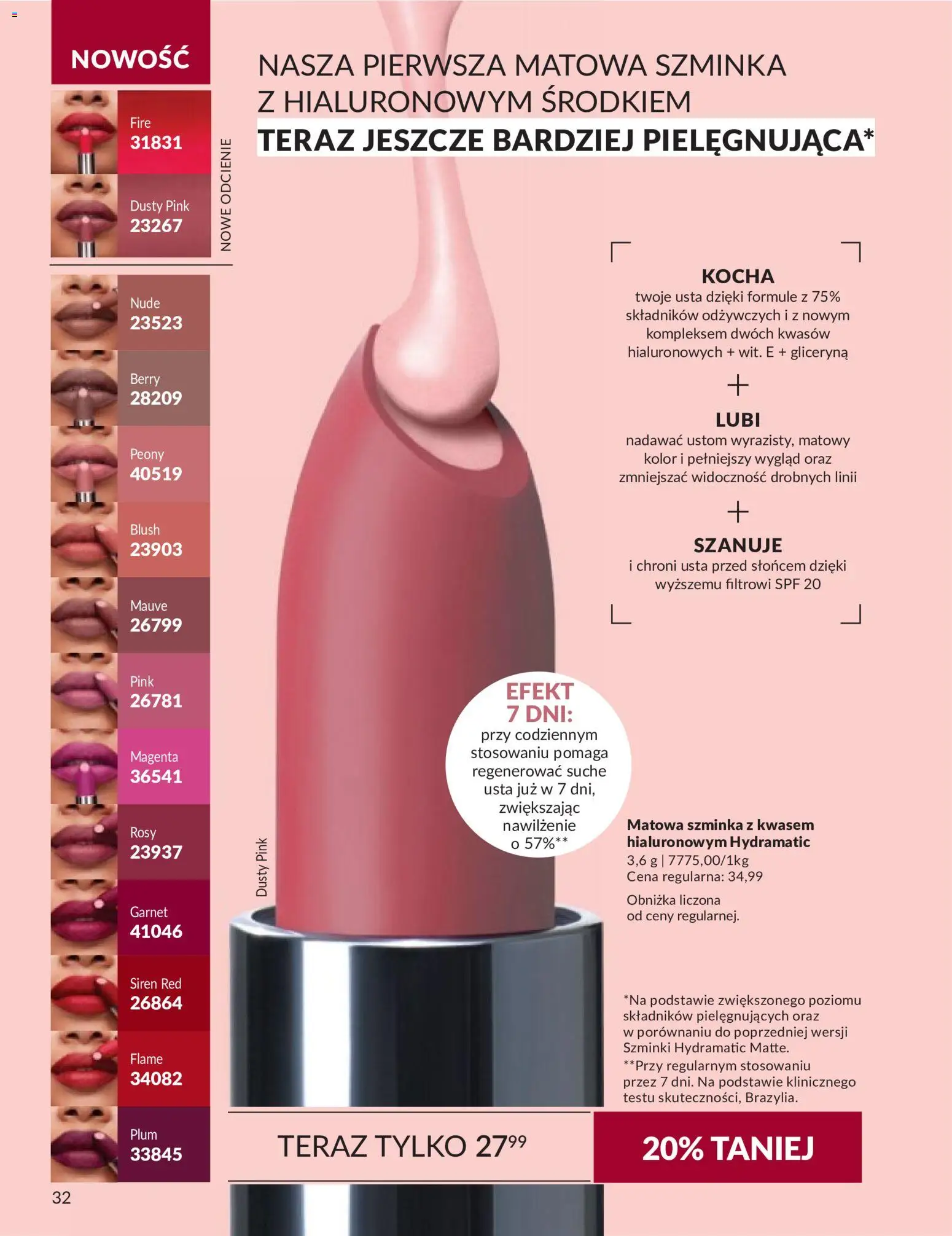 Avon Katalog 9 2026 od 01.09.2026 | Strona: 32 | Produkty: Gliceryna, Szminka