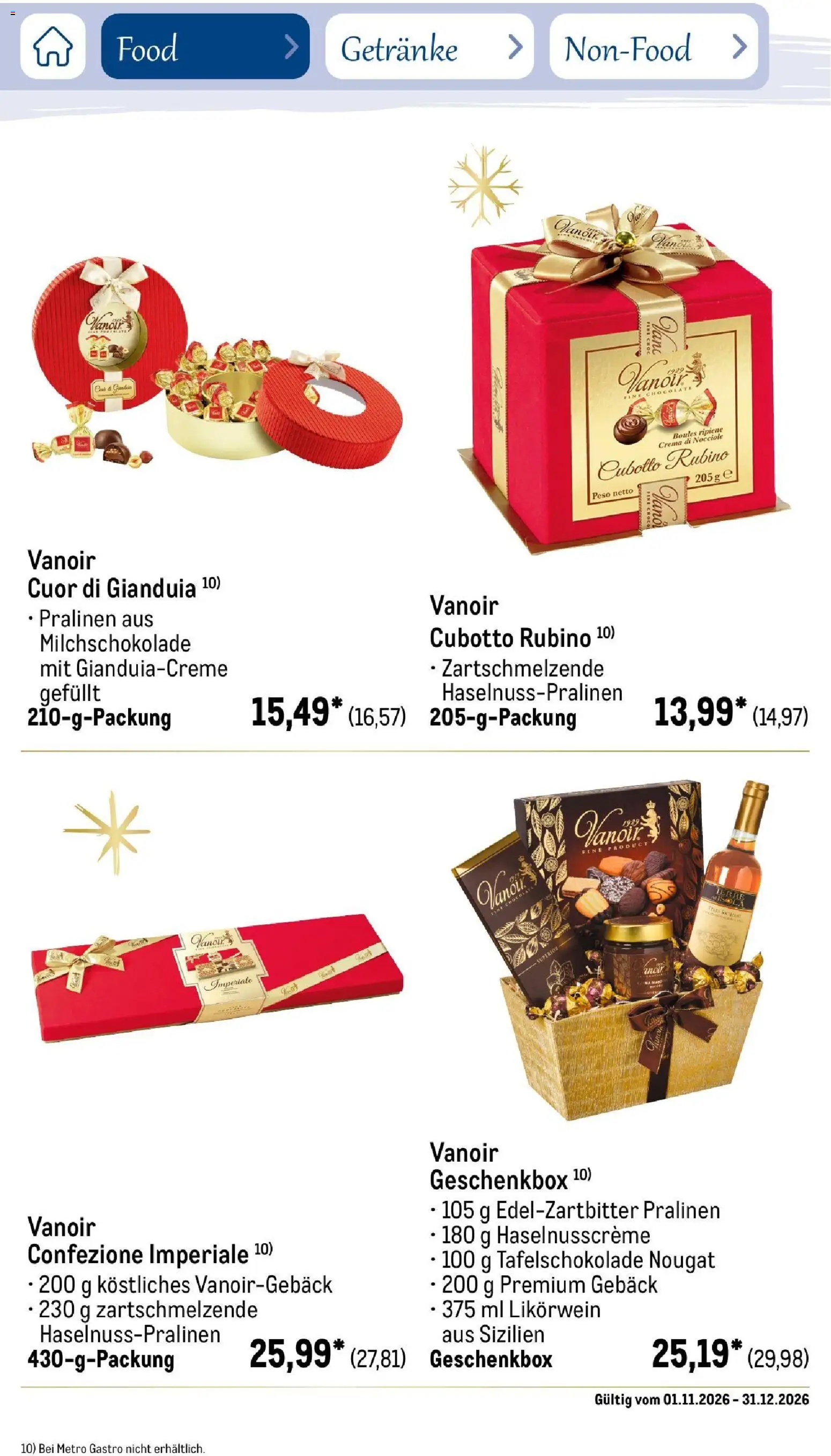 Metro Saisonkatalog Festtage voller Genuss – gültig ab 01.11.2026 | Seite: 102