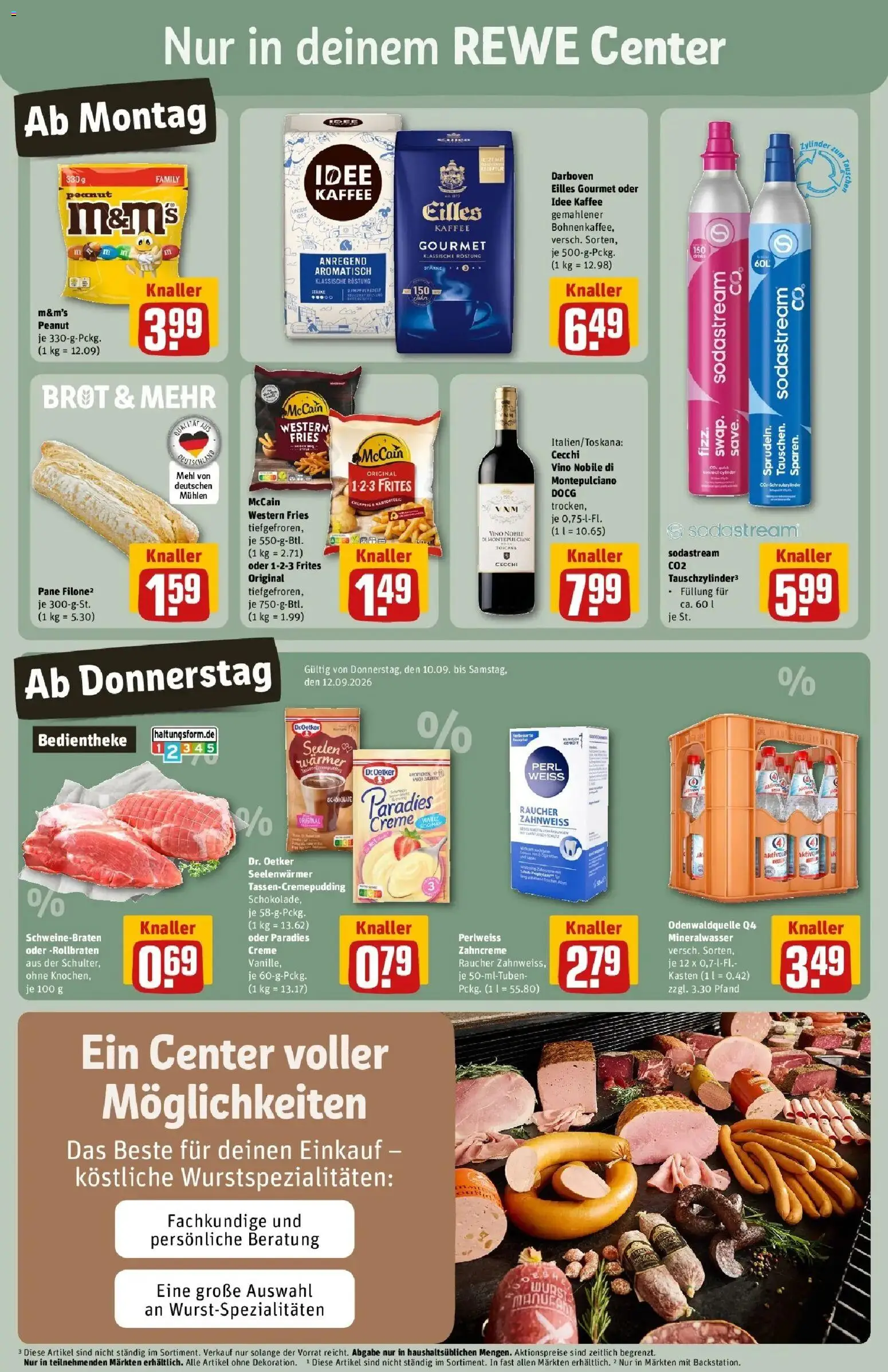 REWE Prospekt ab 07.09.2026 zum Blättern » Angebote | Seite: 3 | Produkte: Pane, Creme, Brot, Sodastream