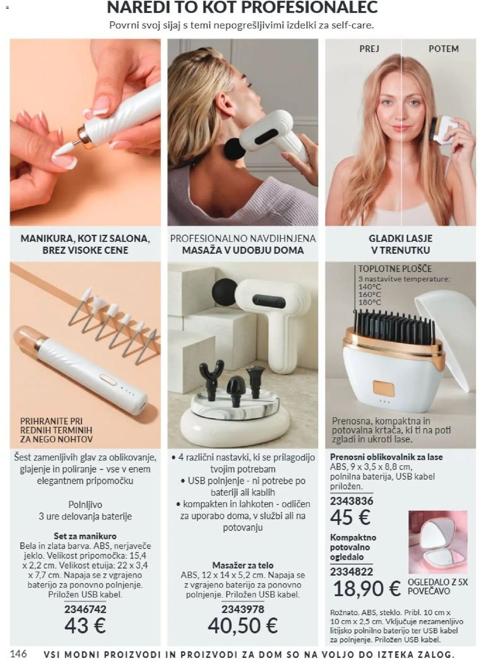 Novi Avon katalog ponudbe – veljaven od 01.09.2026 | Stran: 146 | Izdelki: Kabel, Usb, Baterije, Ogledalo