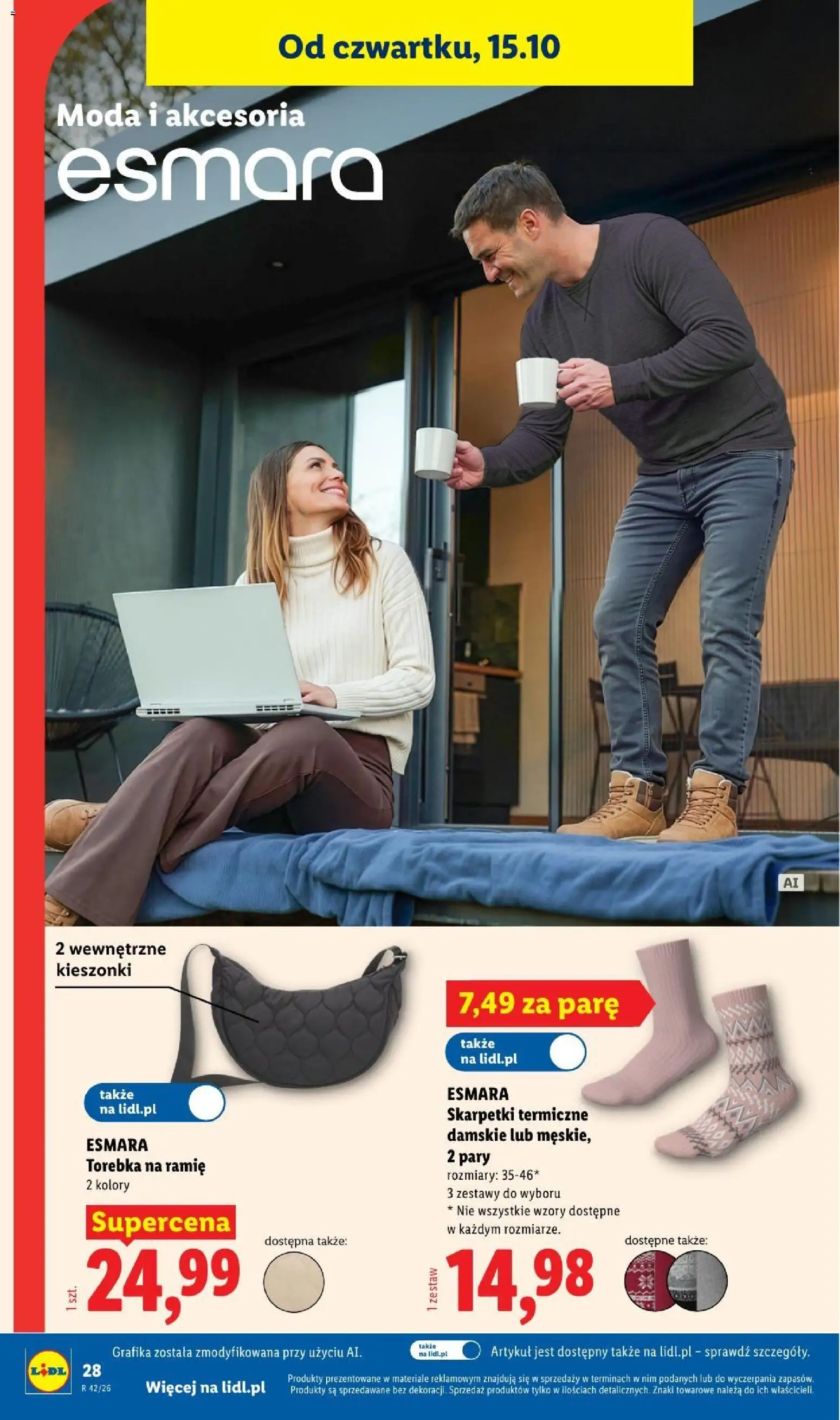 Lidl Katalog od 12.10.2026 | Strona: 30 | Produkty: Torebka, Skarpetki