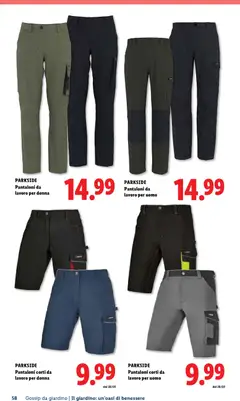 Anteprima del volantino PARKSIDE Pantaloni da lavoro per donna, Work trousers for women in different colors. valido a partire dal 23.04.2026 | Pagina: 58 | Prodotti: Pantaloni