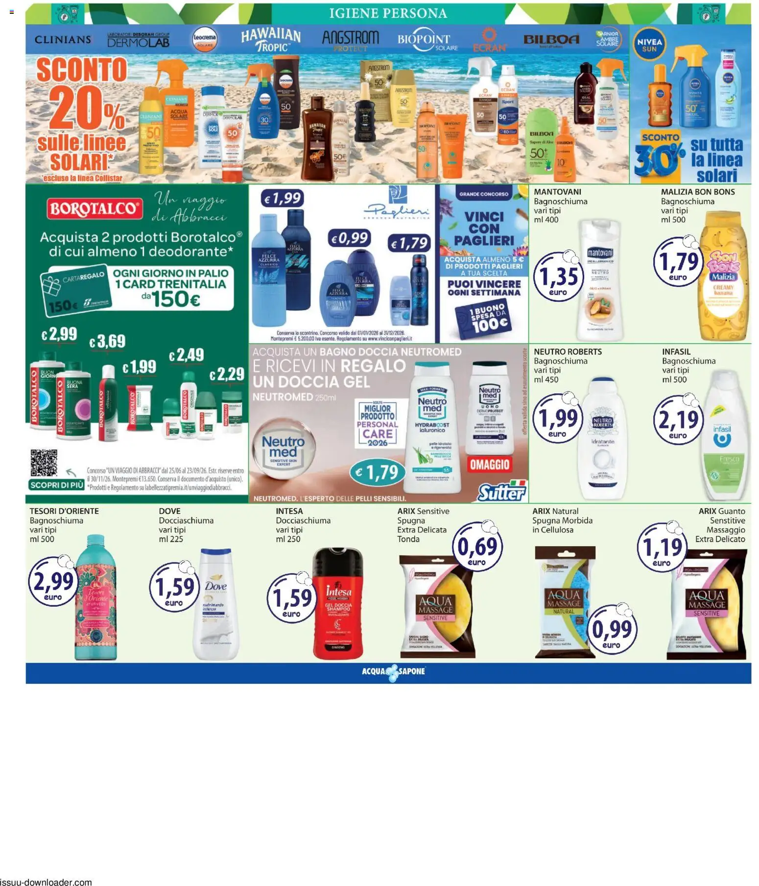 Volantino Acqua e Sapone del 30/07/2026 | Pagina: 6 | Prodotti: Spugna, Sapone, Bagnoschiuma, Doccia
