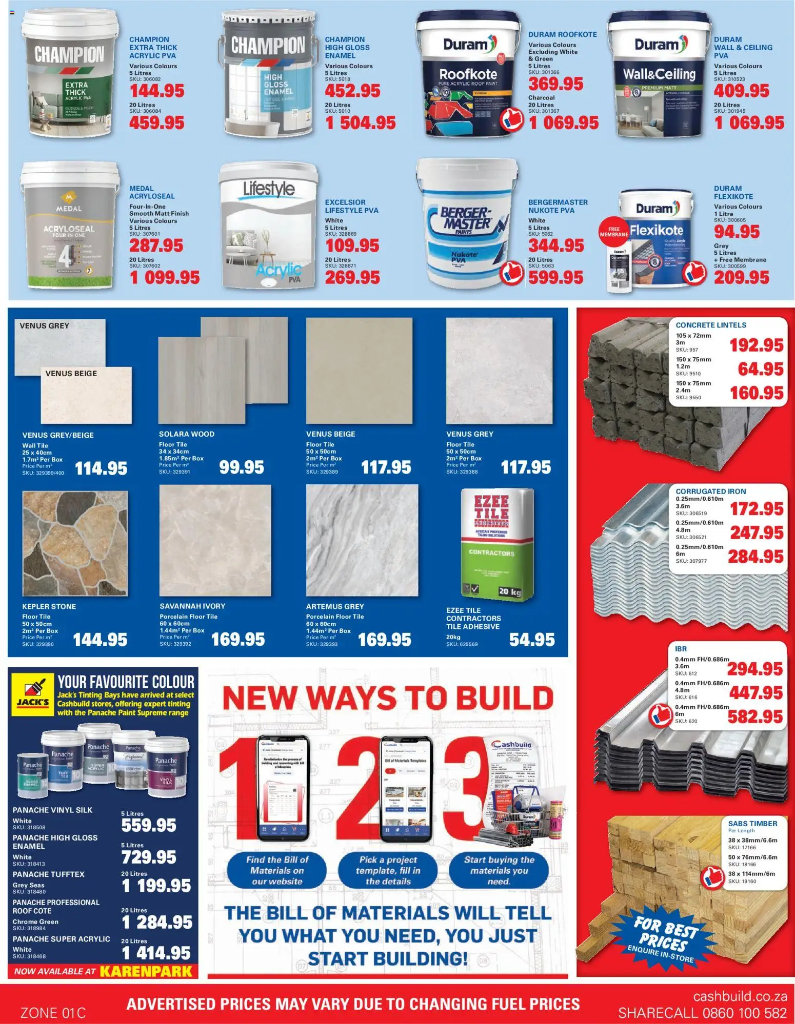 New Cashbuild catalogue – valid from 19/10/2026 | Page: 3 | Products: Box, Tiling, Adhesive, Enamel