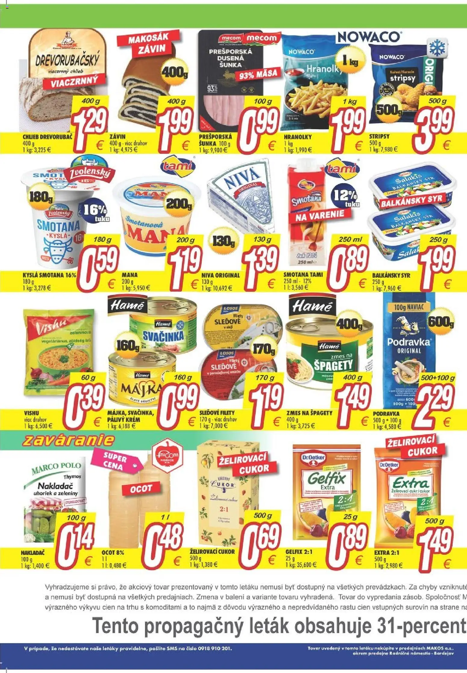 Nové Makos akcie – leták je platný od 15.06.2026 | Strana: 3 | Produkty: Losos, Balkánsky syr, Omáčka, Ocot
