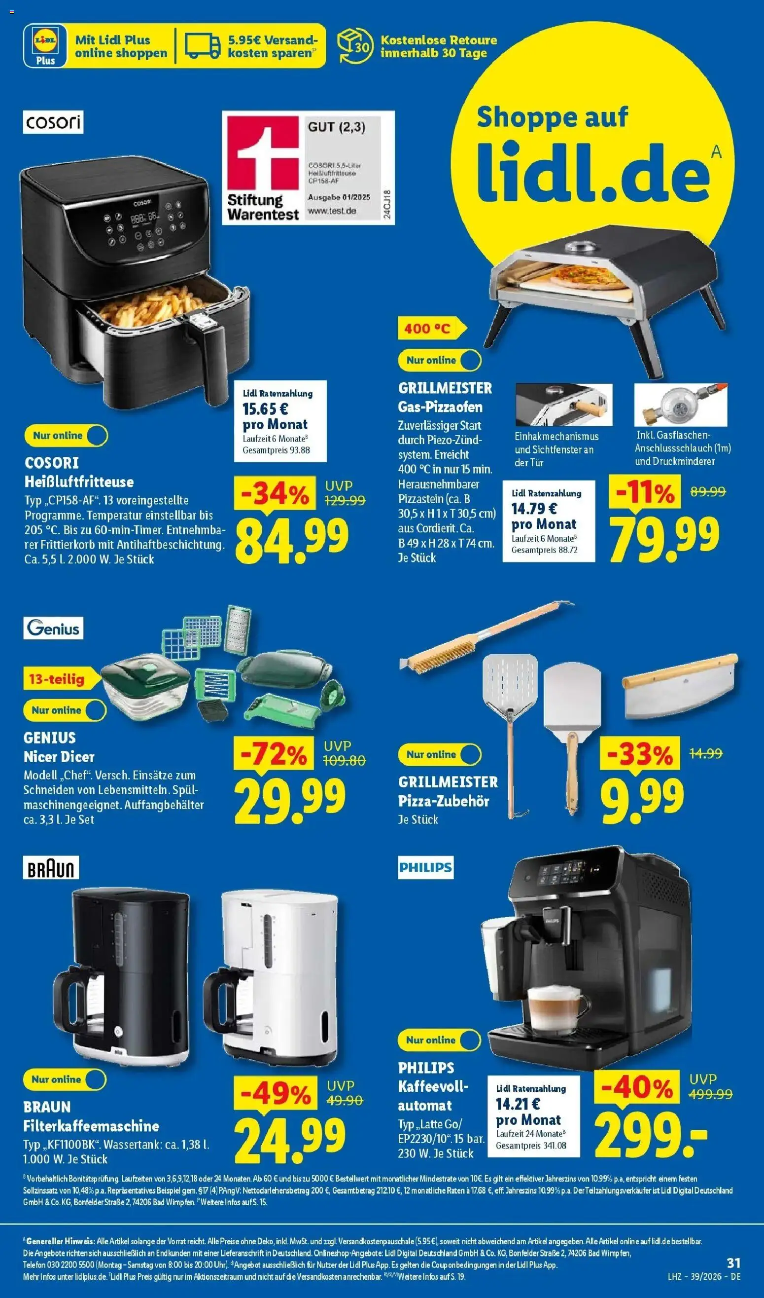 Lidl Prospekt Hamburg (ab 21.09.2026) zum Blättern » Angebote | Seite: 45 | Produkte: Tür, Kaffeevollautomat, Heißluftfritteuse, Telefon