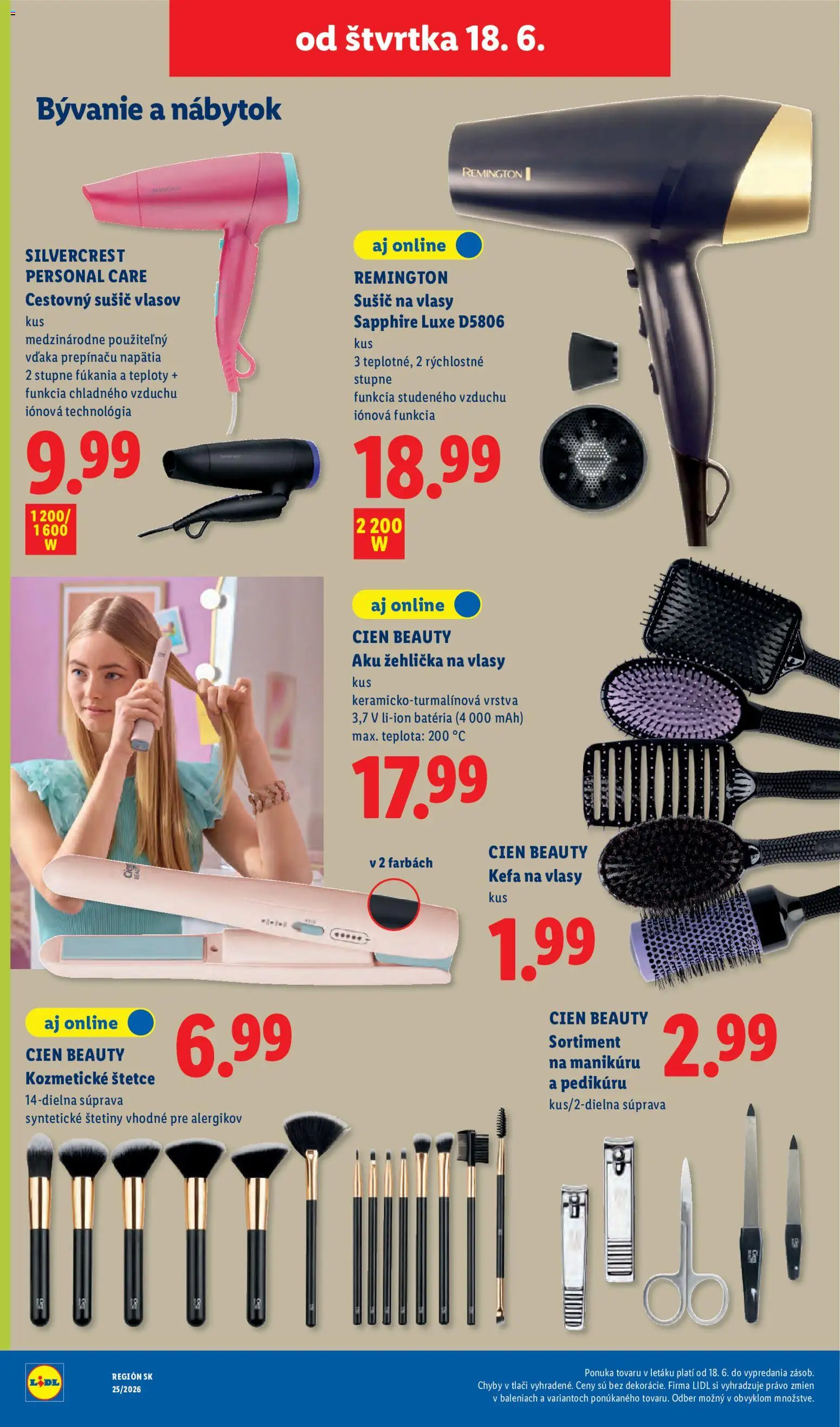 Nové Lidl akcie – leták je platný od 15.06.2026 | Strana: 84 | Produkty: Nábytok, Žehlička na vlasy, Žehlička, Aku