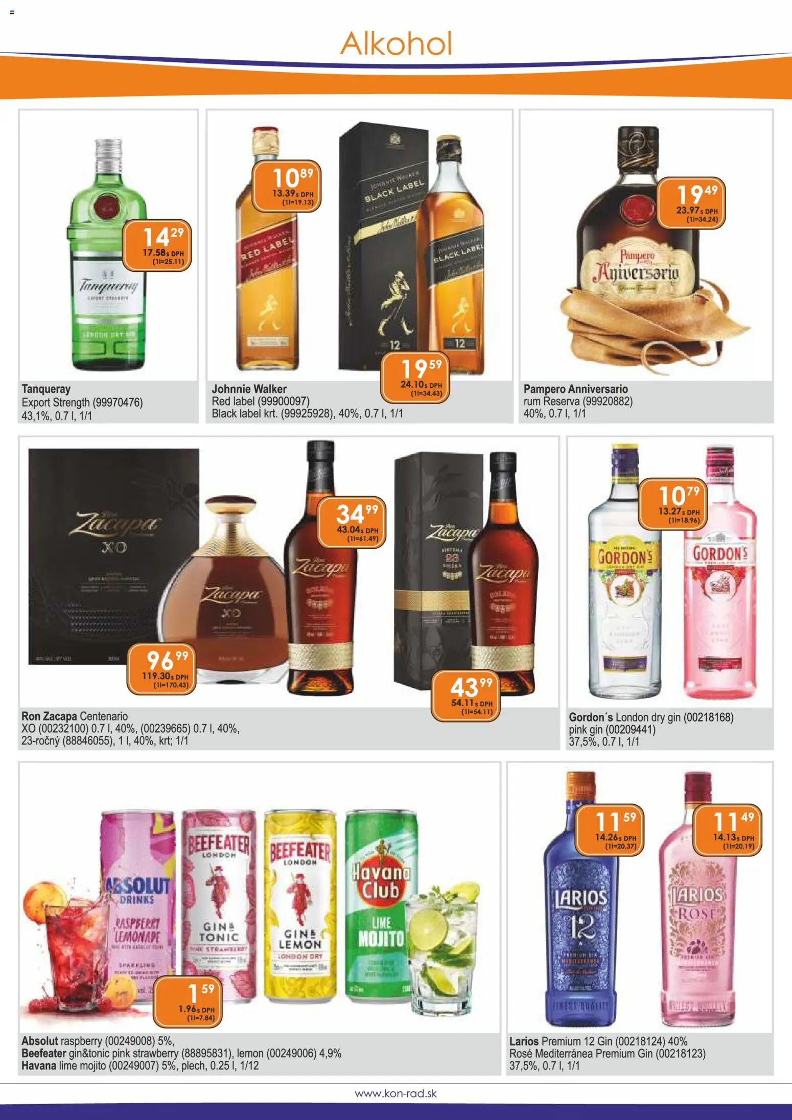 Nové KON - RAD akcie – leták je platný od 01.08.2026 | Strana: 12 | Produkty: Beefeater, Havana, Alkohol, Rum