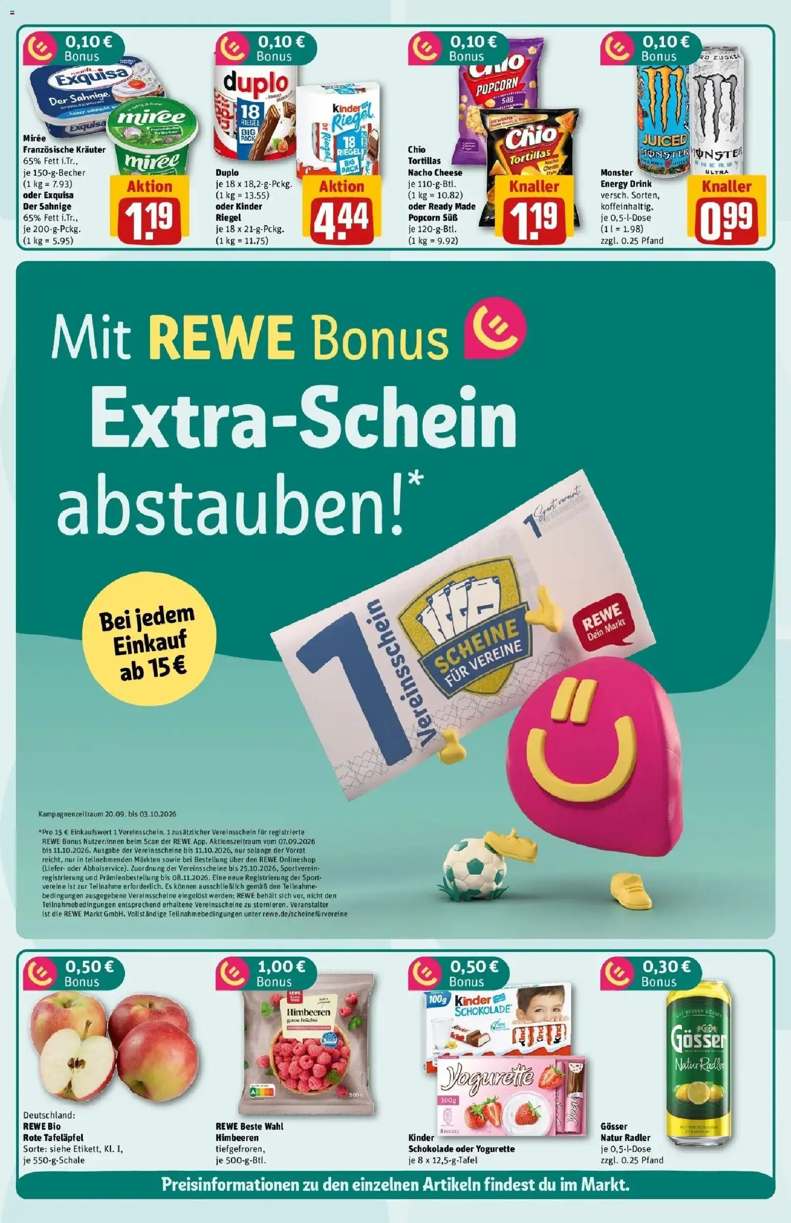 REWE Prospekt ab 14.09.2026 zum Blättern » Angebote | Seite: 2 | Produkte: Tortillas, Energy, Yogurette, Chio tortillas