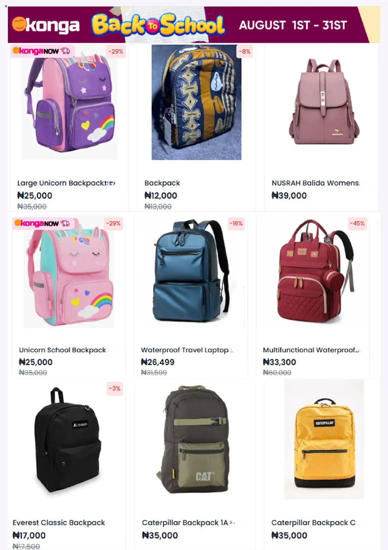 Konga Catalogue valid from 05/08/2026 | Page: 4 | Products: Backpack