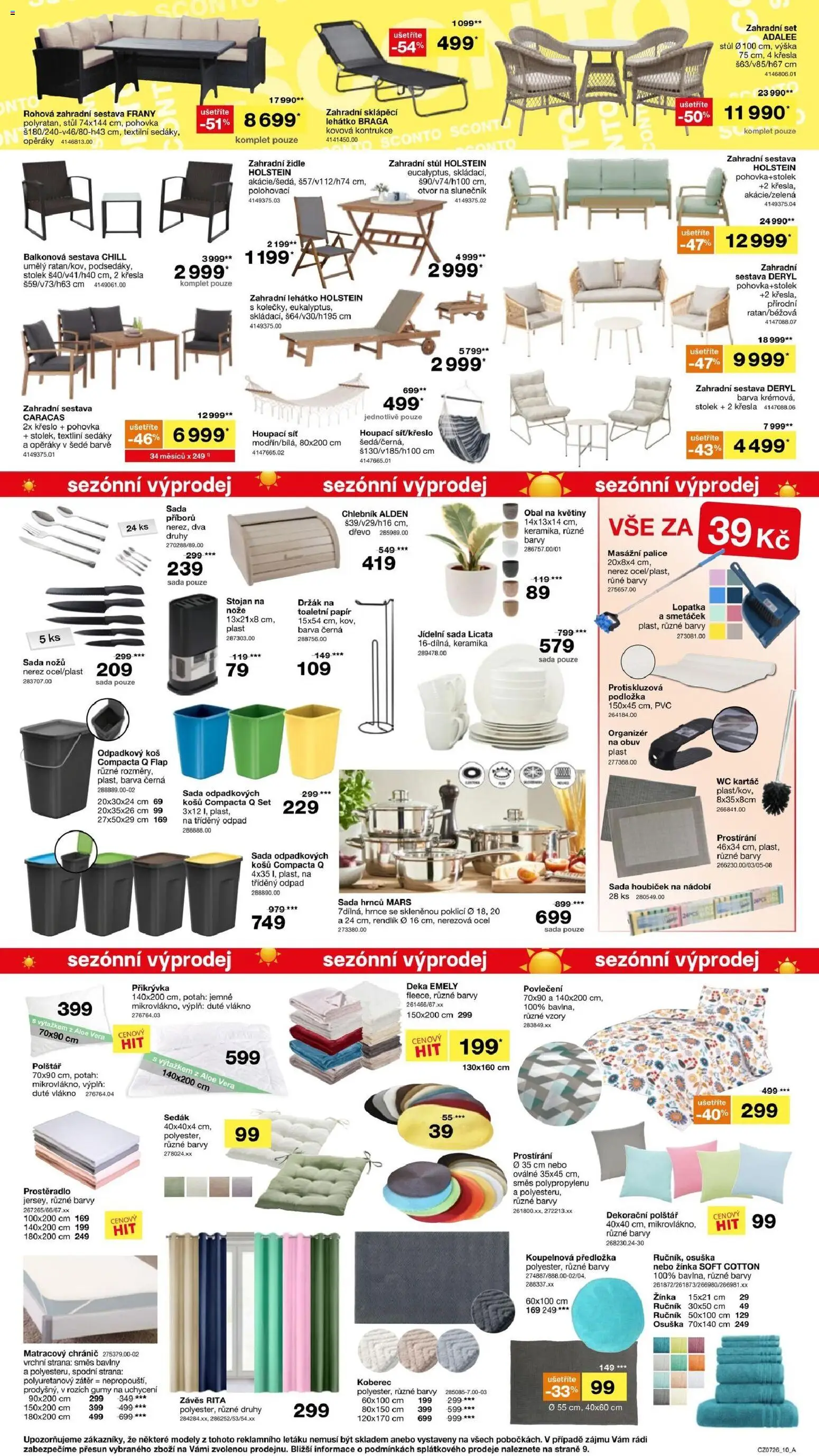 Sconto nábytek leták od 20.05.2026 | Strana: 10 | Produkty: Hrnce, Nádobí, Nože, Zahradní židle