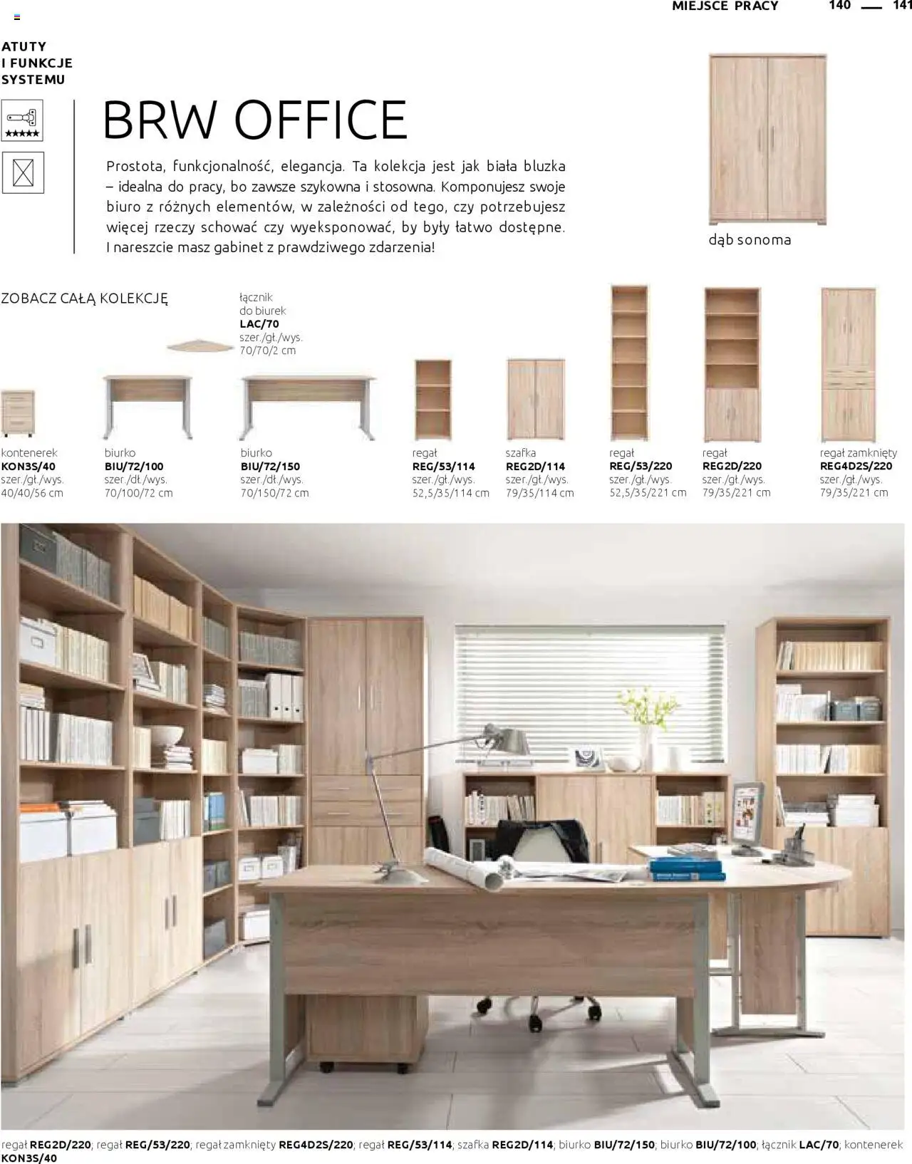 Black Red White Gazetka - Katalog rodzinnych wnętrz od 24.05.2024 | Strona: 141 | Produkty: Bluzka, Gabinet, Biurko, Regał