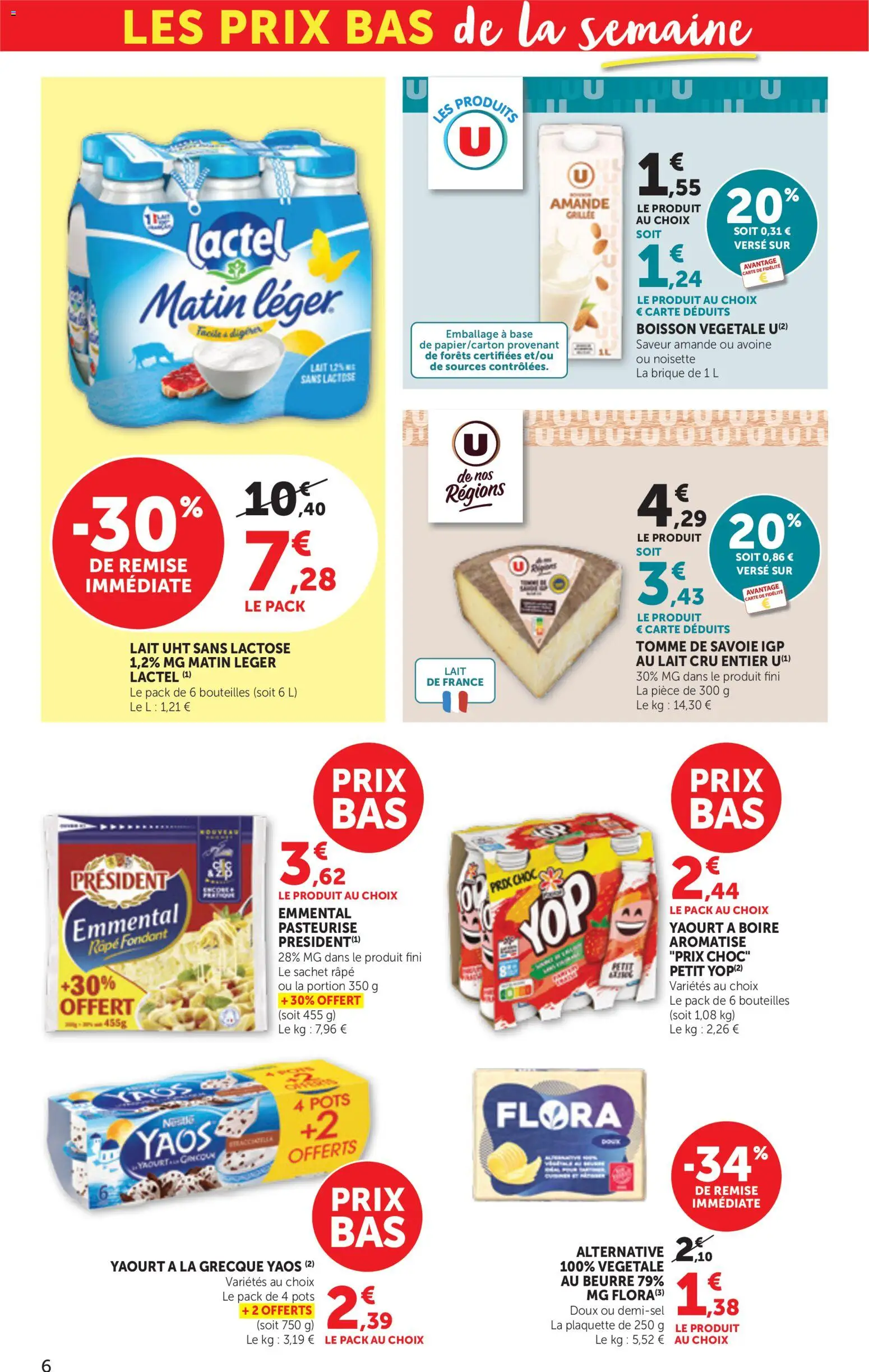 {H1} | Page: 6 | Produits: Noisette, Base, Lait, Beurre