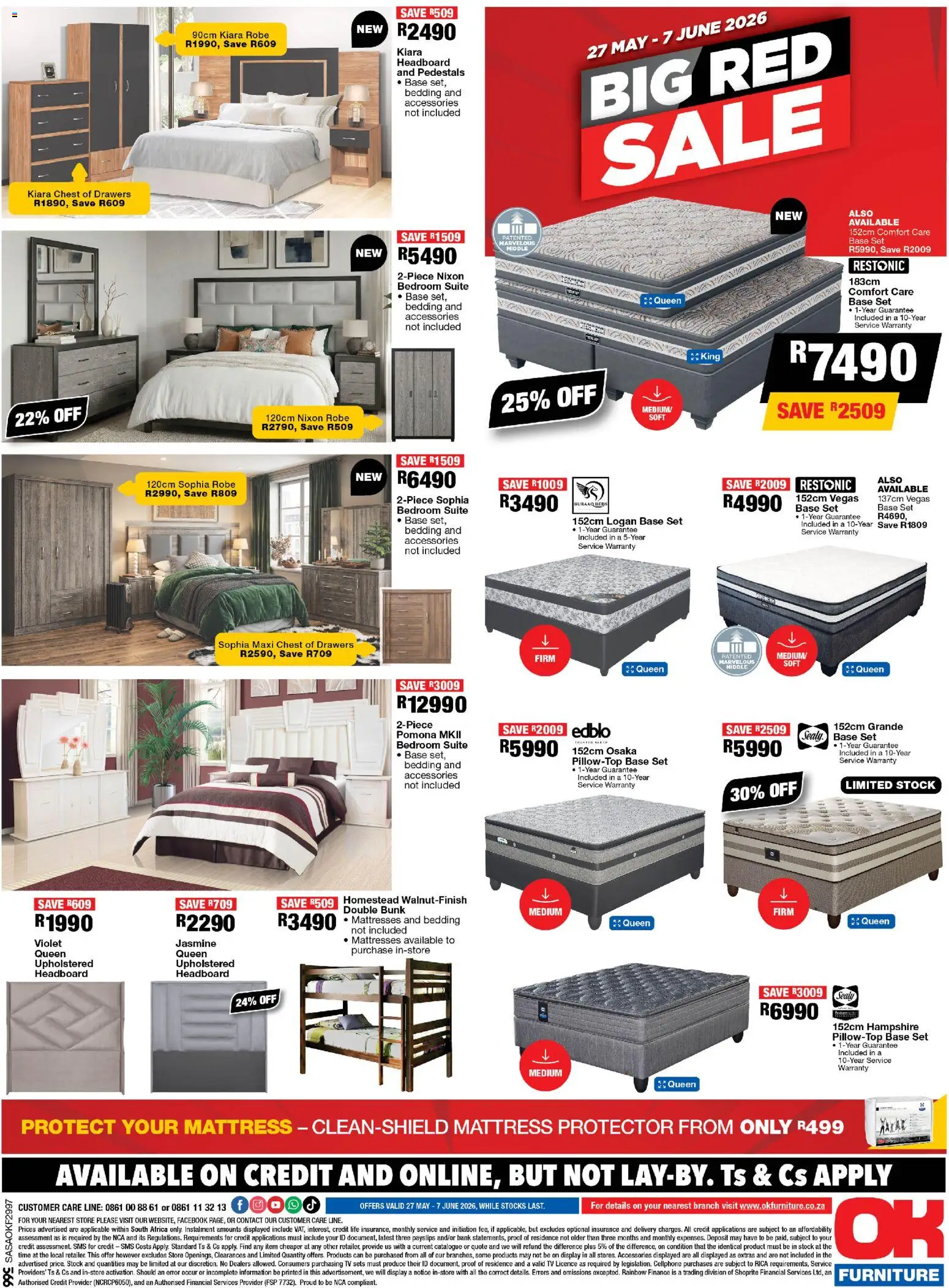 New OK Furniture catalogue – valid from 27.05.2026 | Page: 8 | Products: Headboard, Mattress, TV, Double bunk
