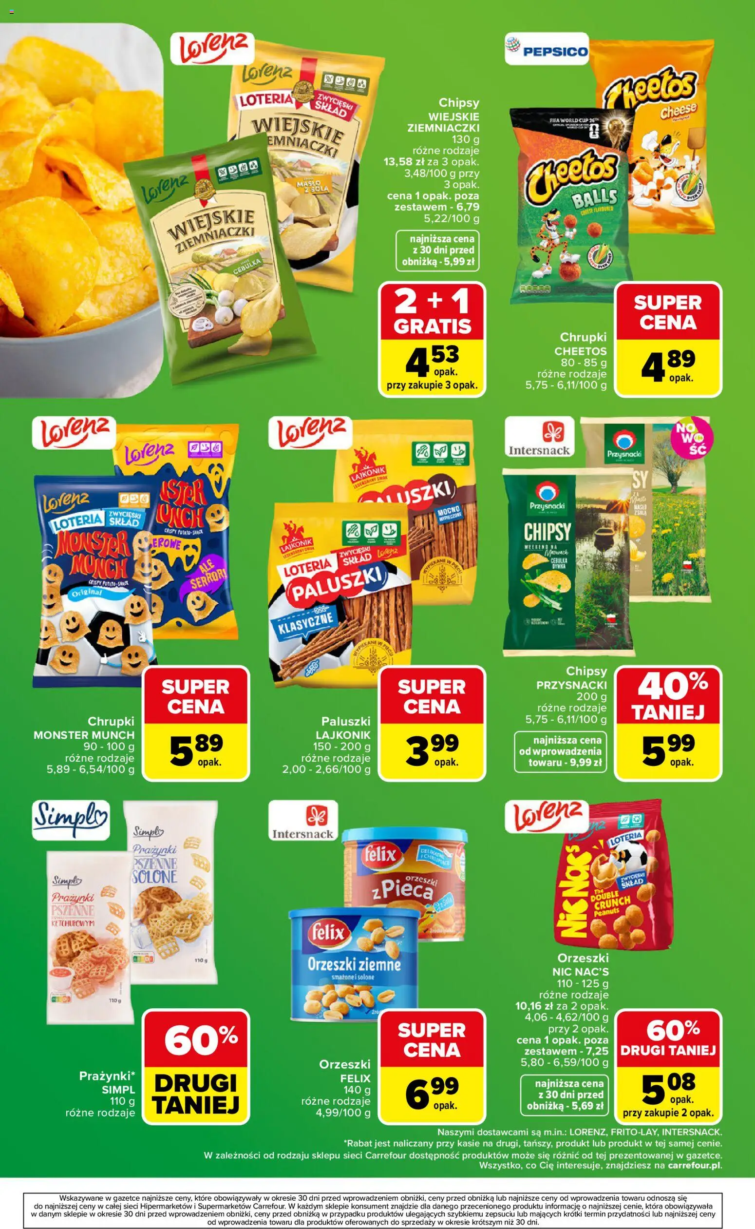 Carrefour gazetka - Zakupowa taktyka kibica od 22.06.2026 | Strona: 6 | Produkty: Chipsy, Chrupki, Ziemniaczki, Paluszki