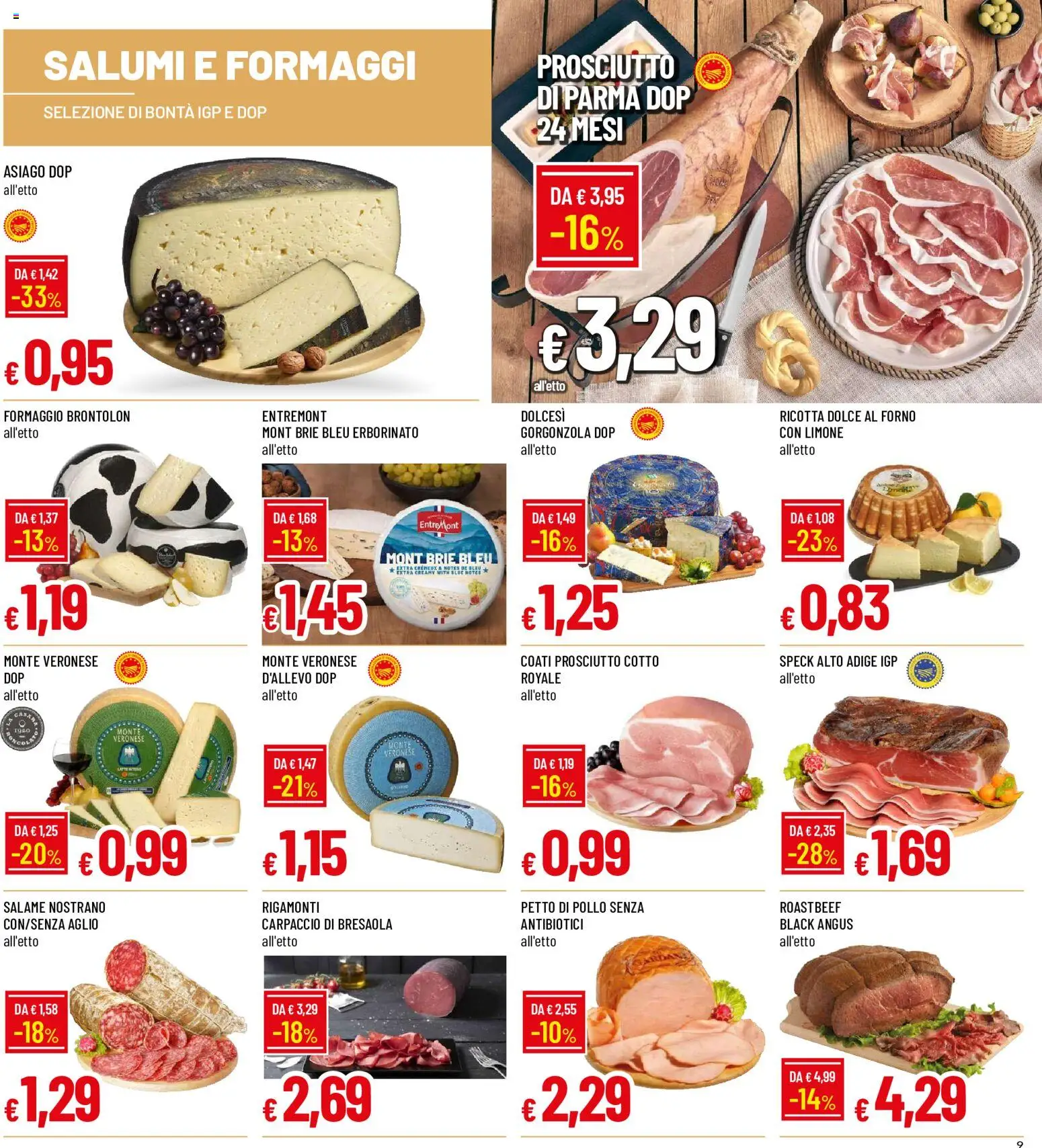 Volantino Galassia del 09/07/2026 | Pagina: 9 | Prodotti: Speck, Prosciutto Cotto, Formaggio, Limone