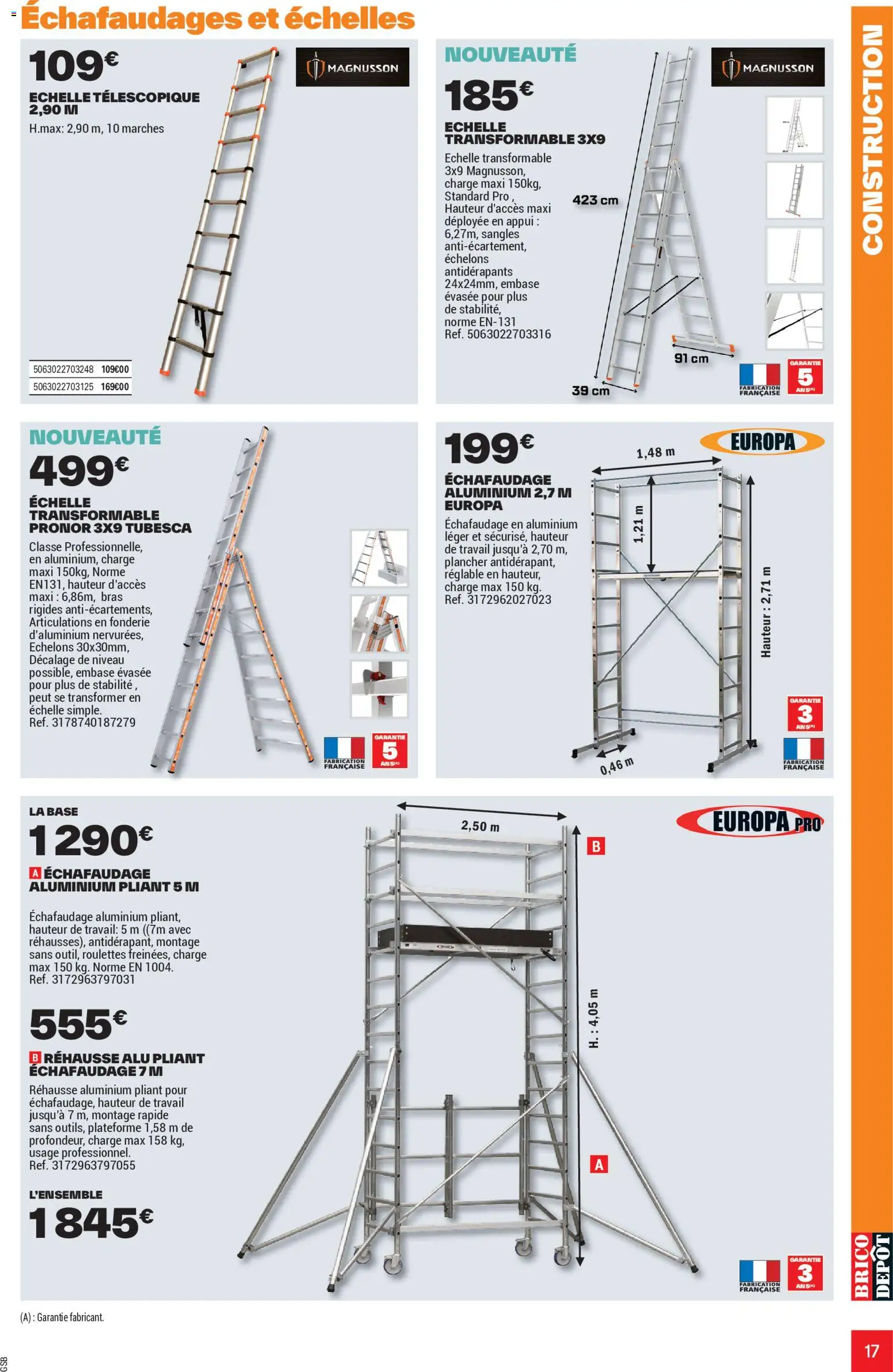 {H1} | Page: 17 | Produits: Base, Échafaudage, Échelle télescopique