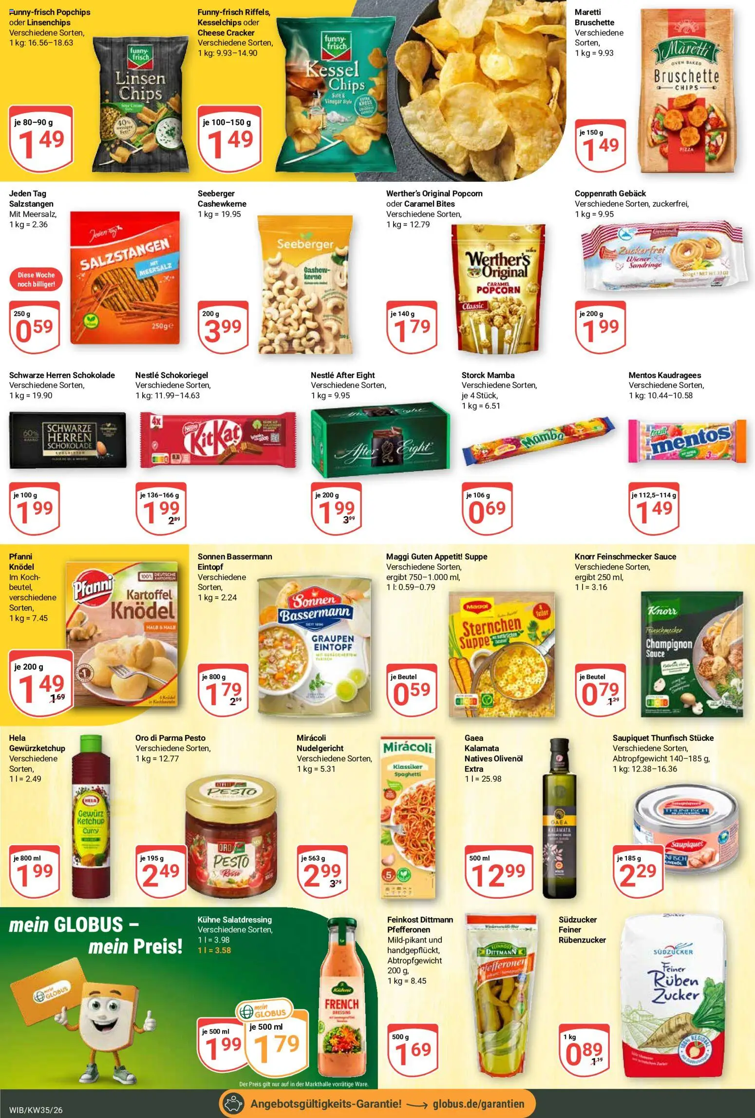 Globus Prospekt Wiesbaden-Nordenstadt – gültig ab 24.08.2026 | Seite: 17 | Produkte: Schokolade, Funny frisch, Oro di parma, Ketchup