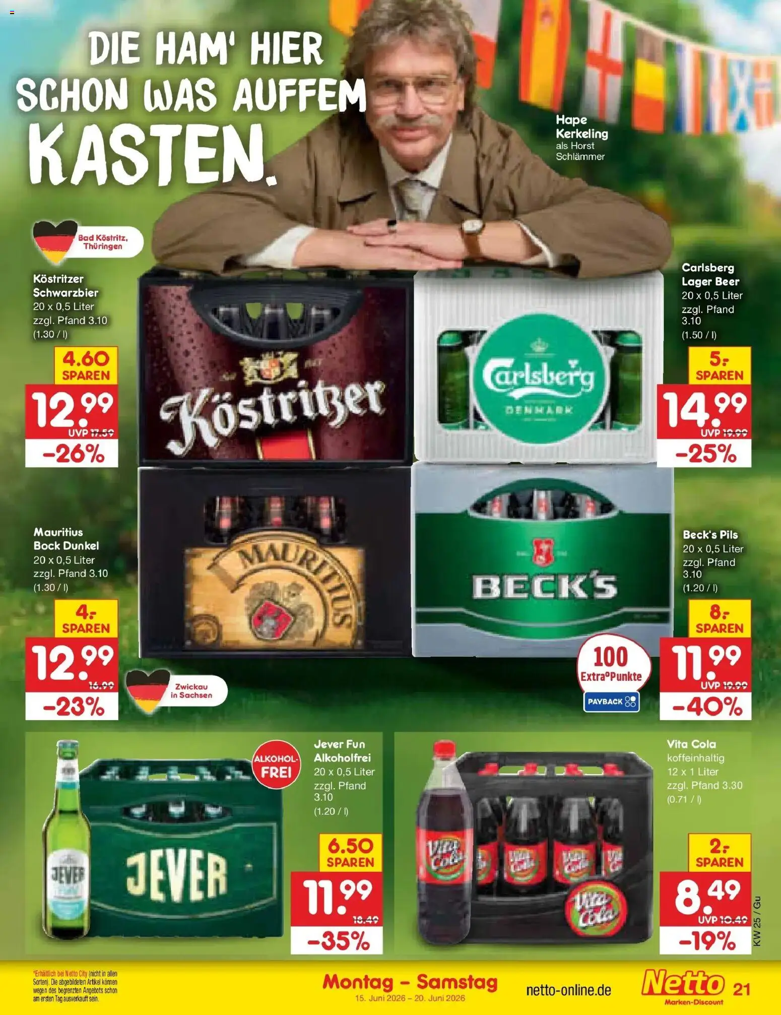 Netto Marken-Discount Prospekt Augustusburg – gültig ab 14.06.2026 | Seite: 27 | Produkte: Carlsberg, Kostritzer, Bad, Jever