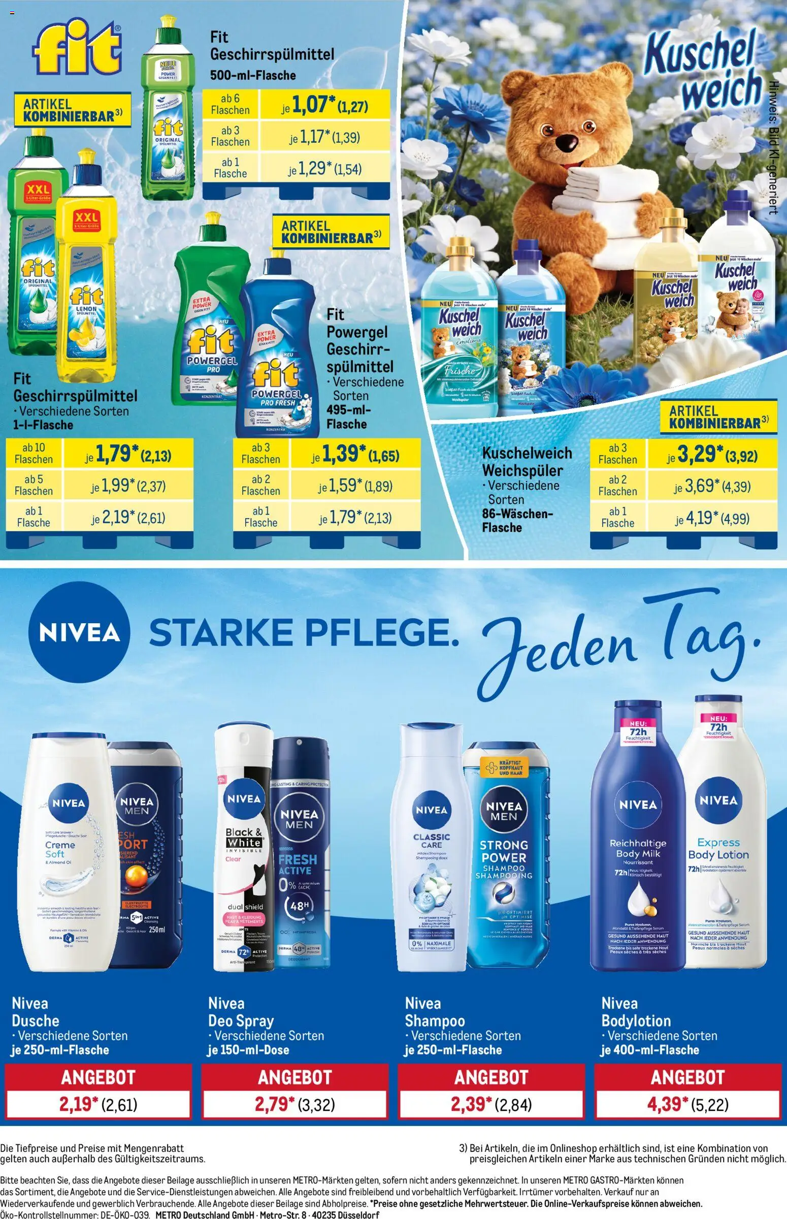 Metro Starke Marken – gültig ab 05.10.2026 | Seite: 16 | Produkte: Öl, Kuschelweich, Weichspüler, Body Lotion