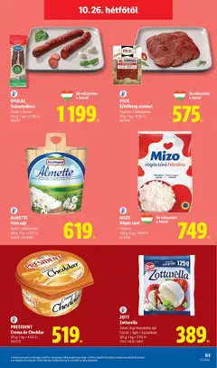 PRESIDENT Crema de Cheddar, Crema de Cheddar - amely érvényes a következő dátumtól: 2026.10.22. | Oldal: 63
