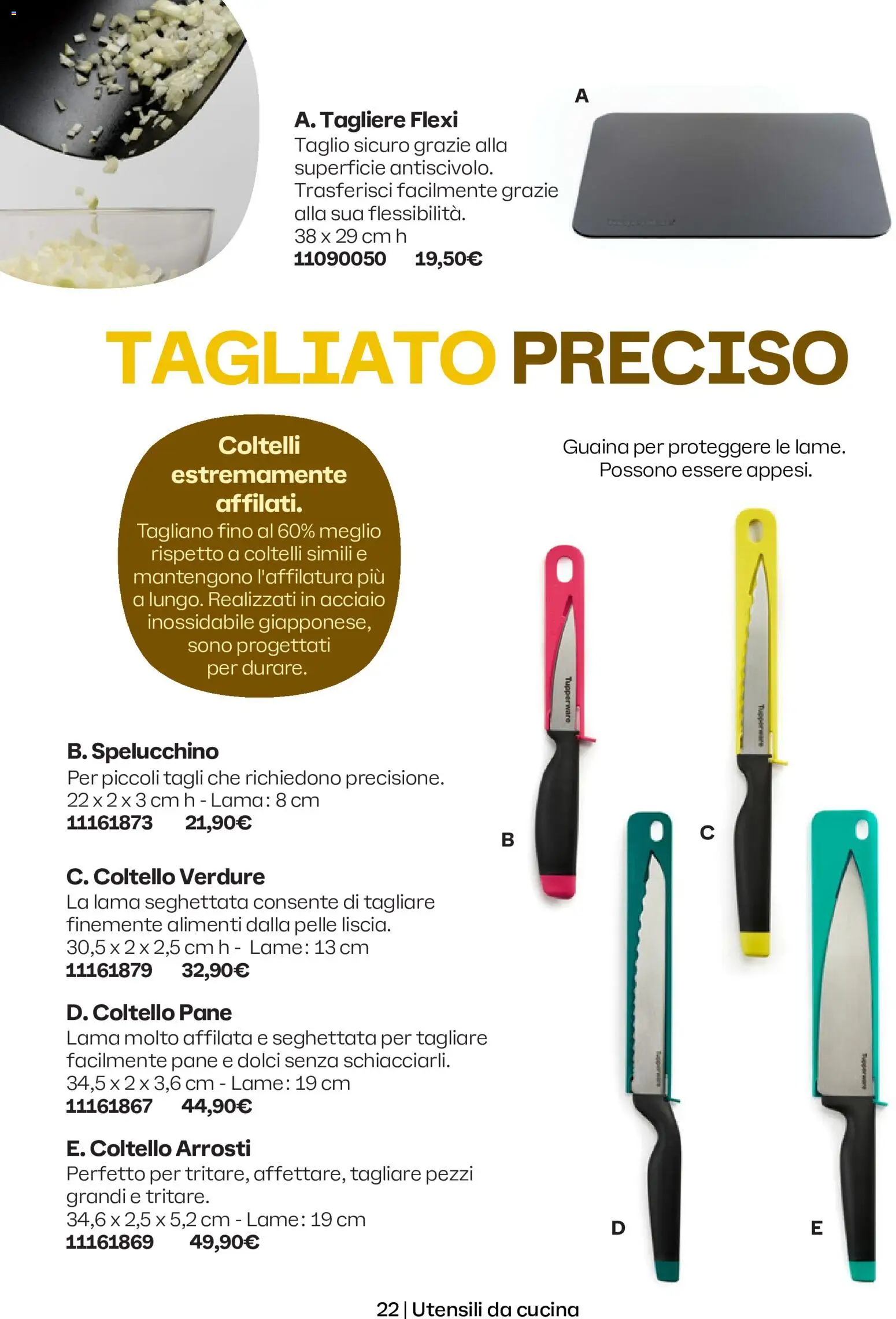 Volantino Tupperware del 01.05.2026 | Pagina: 22 | Prodotti: Pane, Verdure, Tagliere